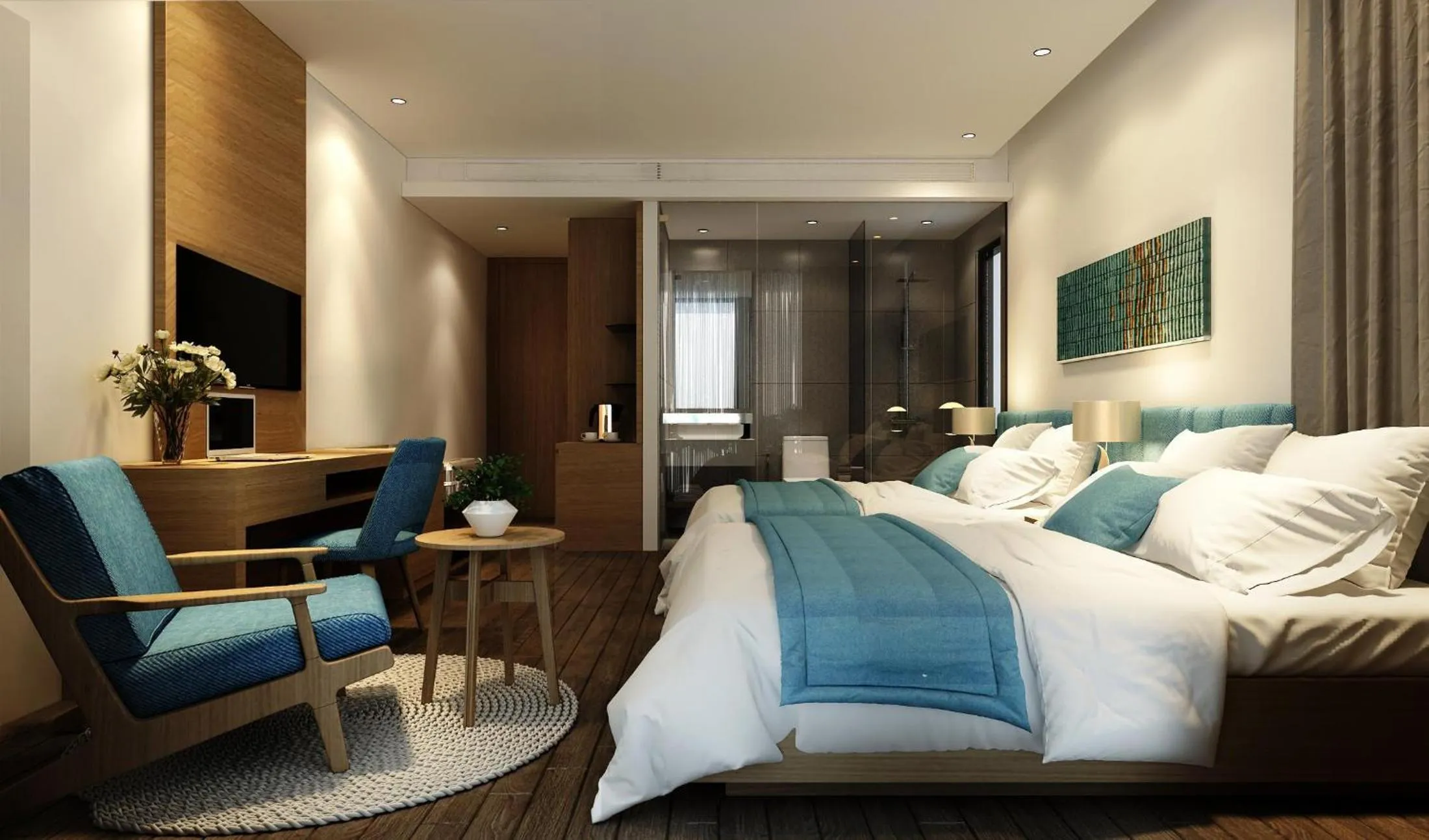 Photo of the whole room in Trang Ngan Hotel by THG