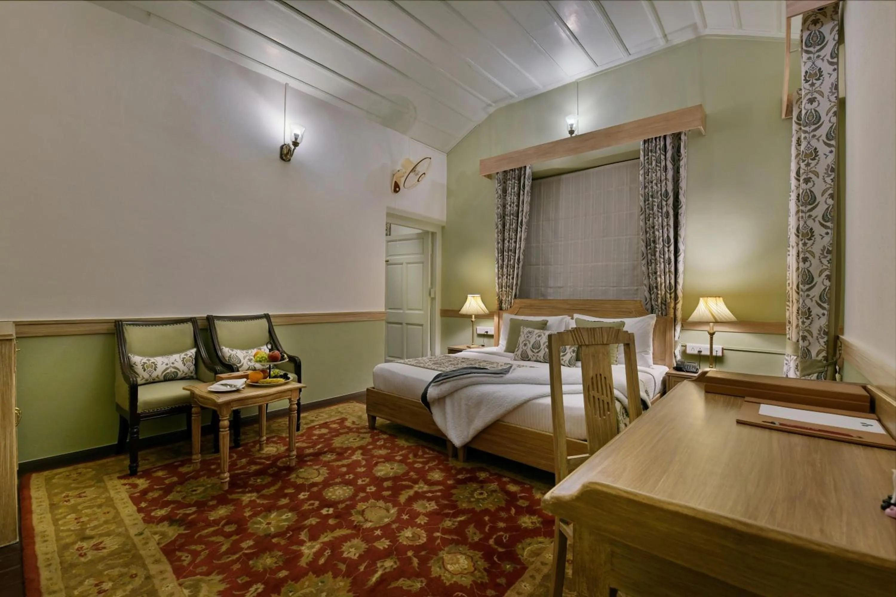 Bedroom, Bed in Brij Villa, Dalhousie - A Colonial Luxury Retreat