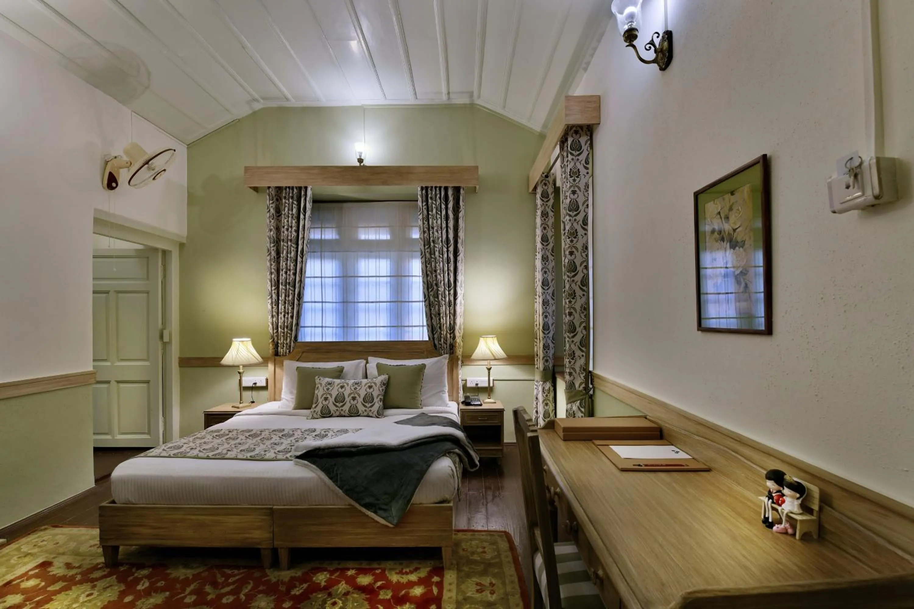 Bedroom, Bed in Brij Villa, Dalhousie - A Colonial Luxury Retreat