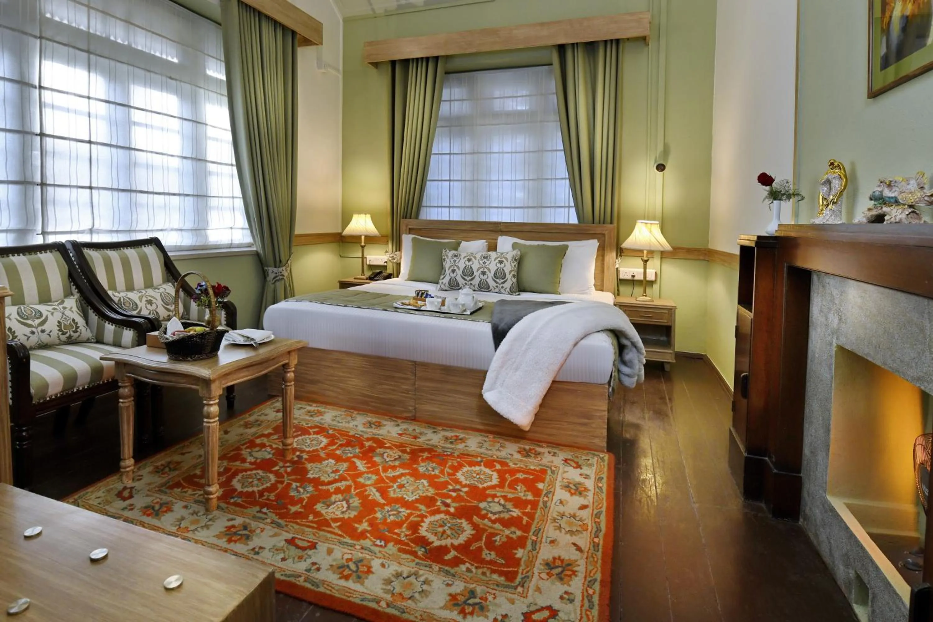 Bedroom, Bed in Brij Villa, Dalhousie - A Colonial Luxury Retreat