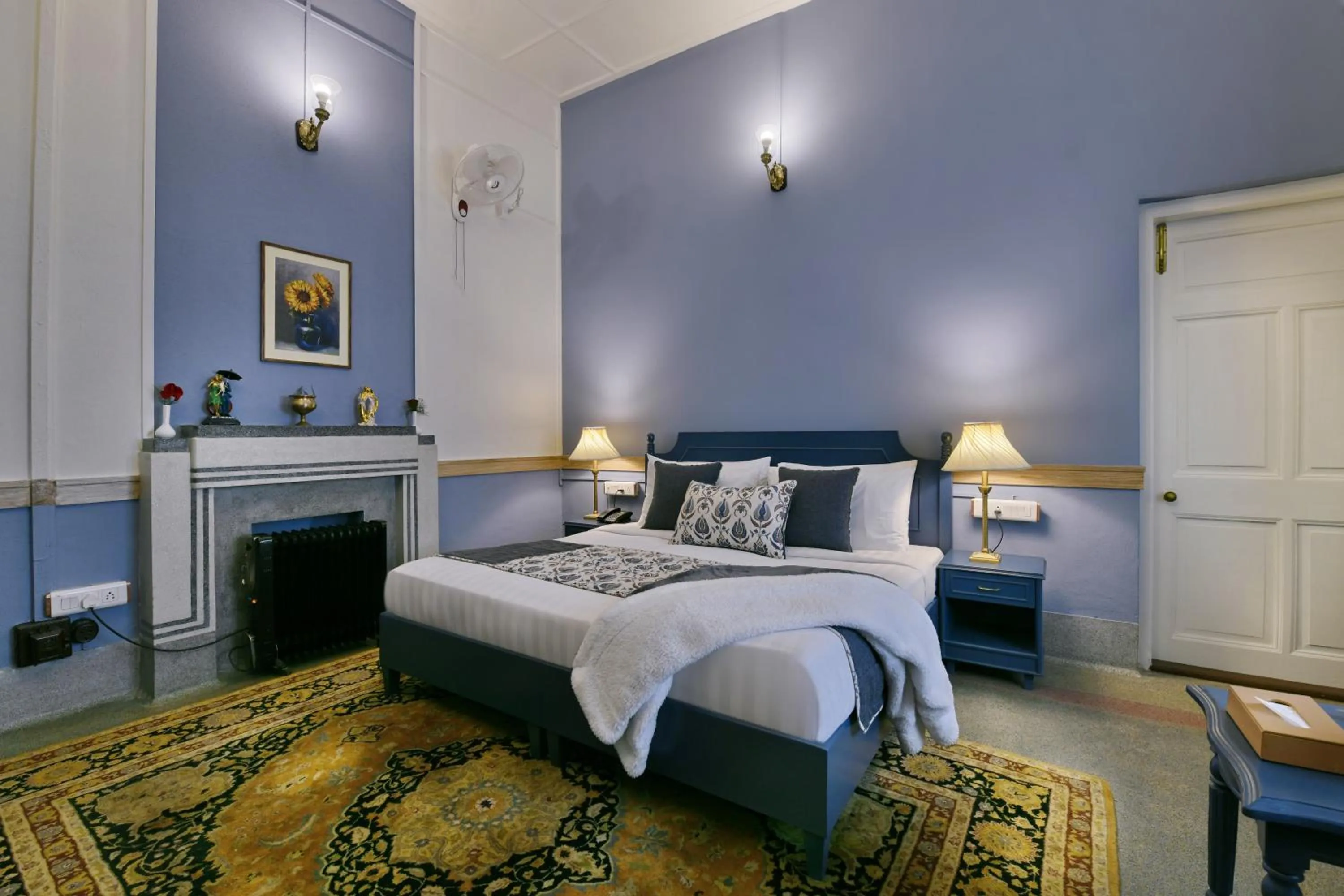 Bedroom, Bed in Brij Villa, Dalhousie - A Colonial Luxury Retreat