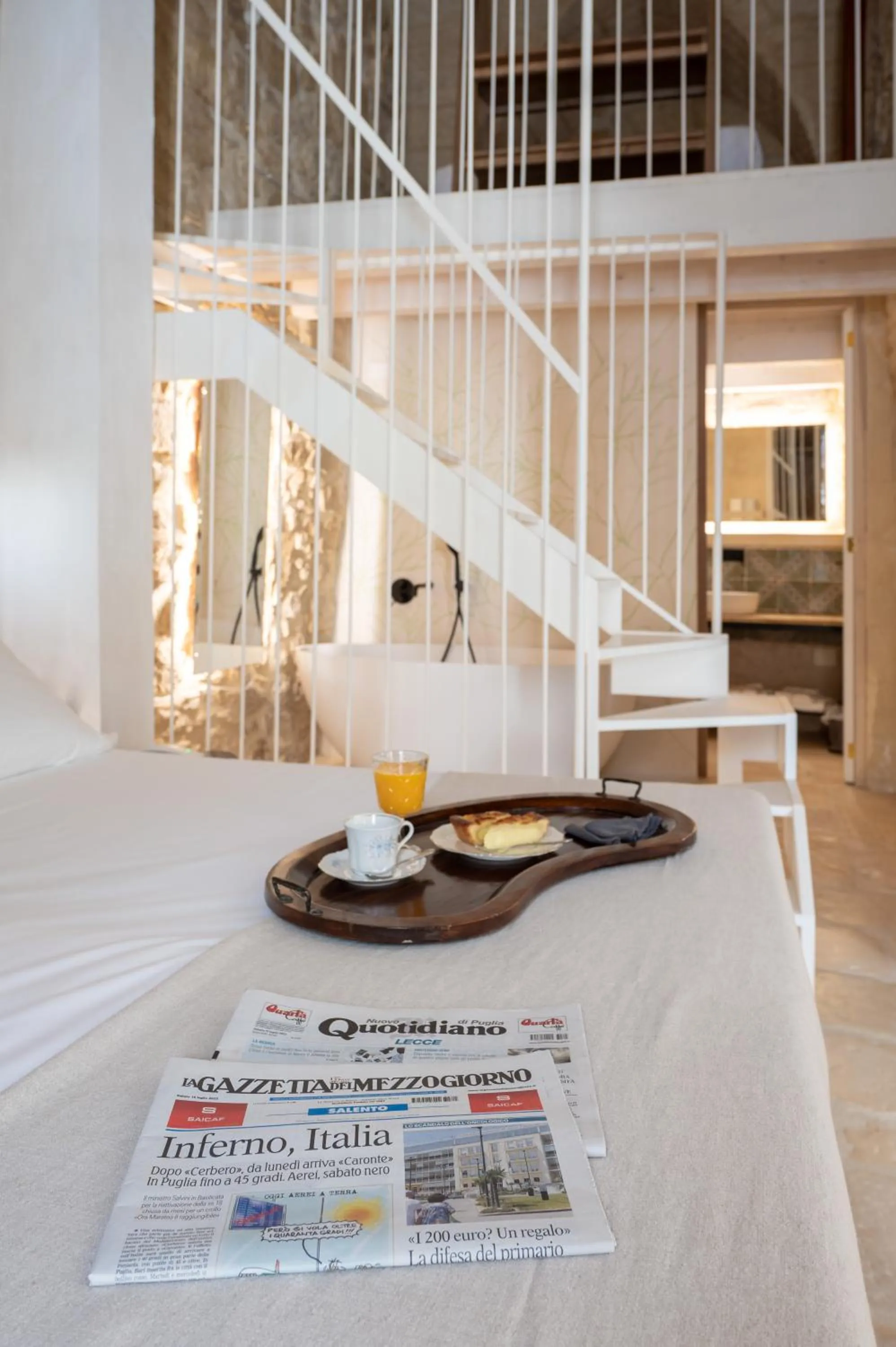 Decorative detail, Bed in Palazzo Sant'Anna Lecce