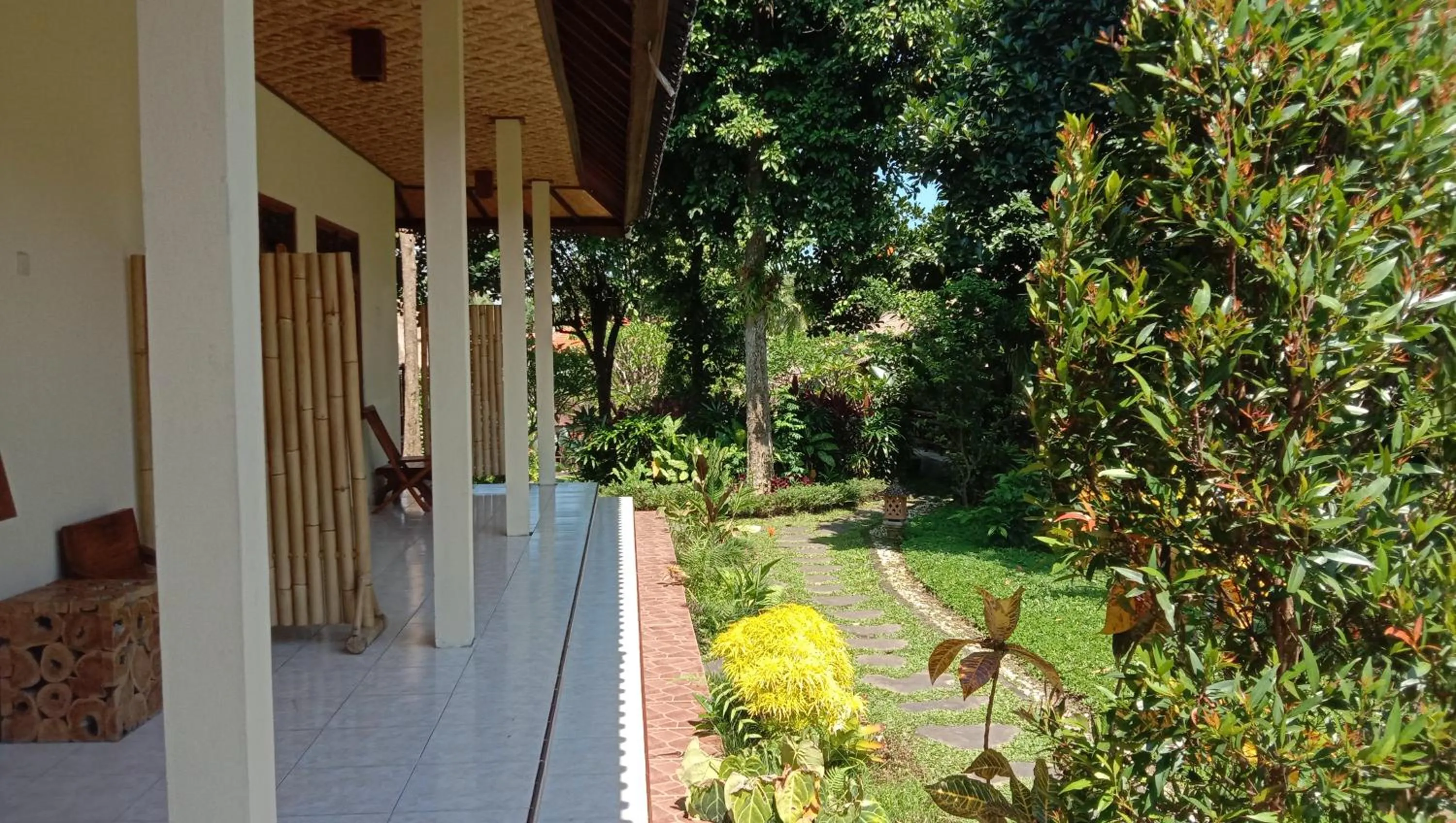 Garden view in Astawa House
