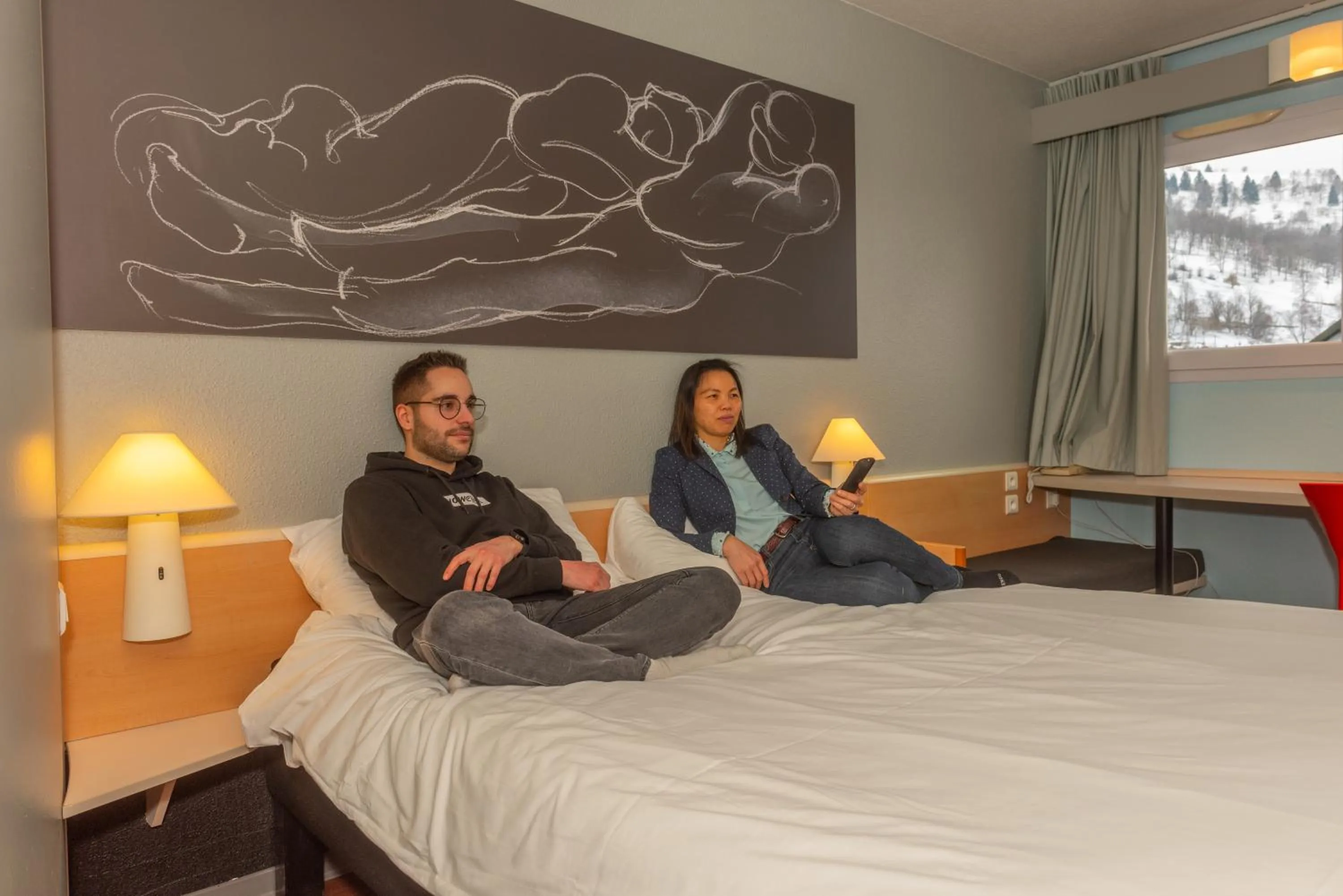 Bed in ibis La Bresse Gérardmer