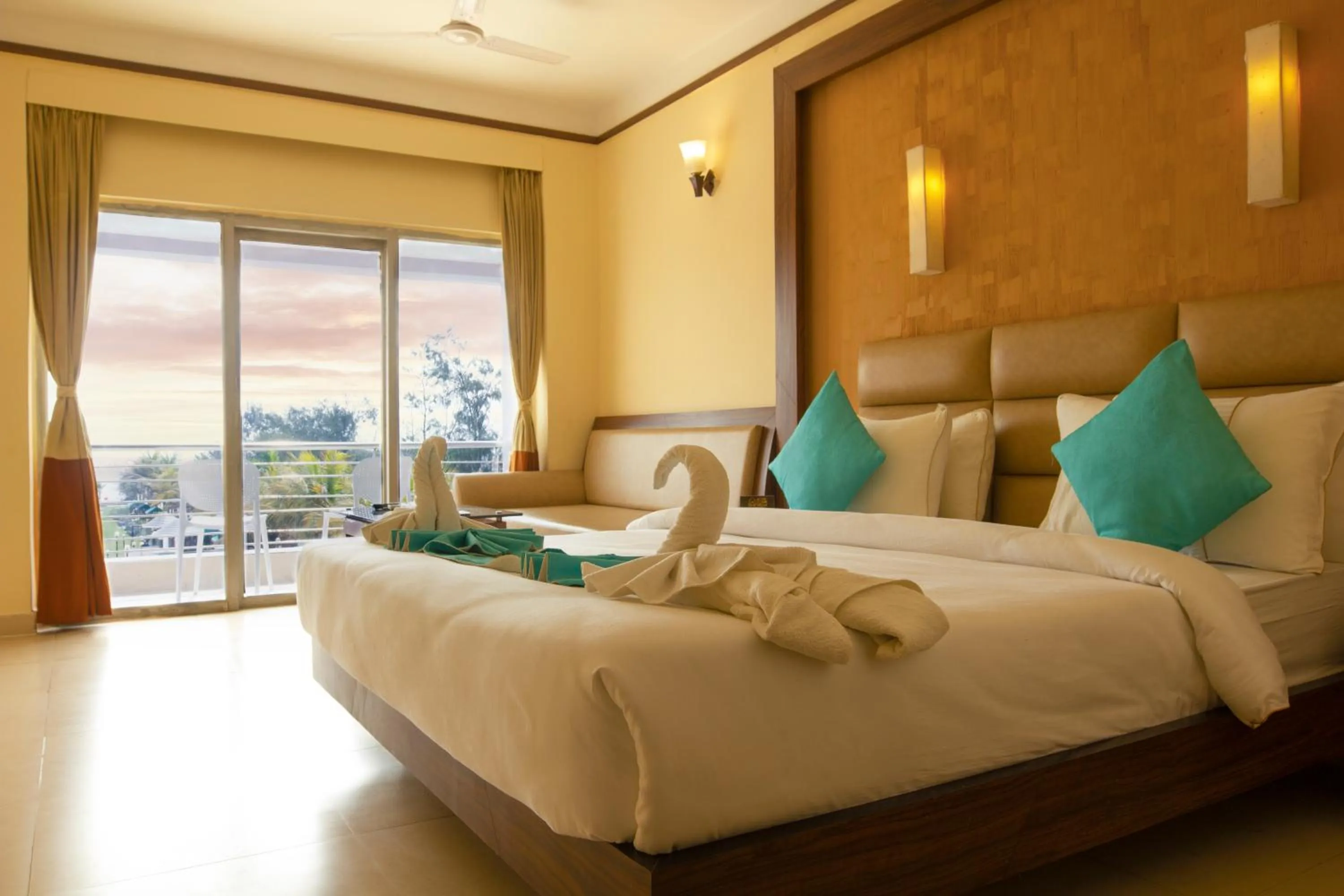 Bedroom, Bed in Hotel Sonar Bangla Mandarmoni