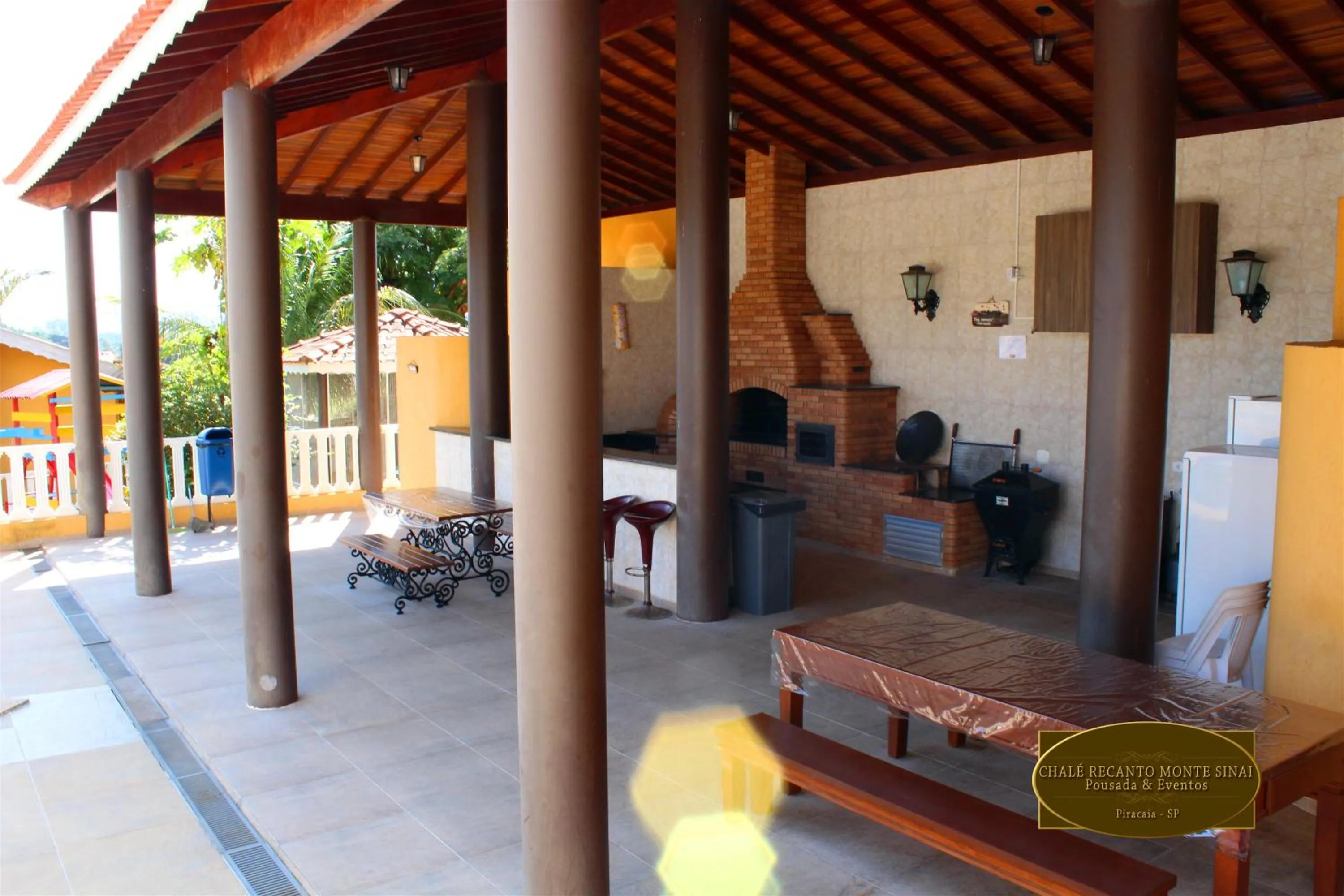 BBQ facilities in Chalé Recanto Monte Sinai