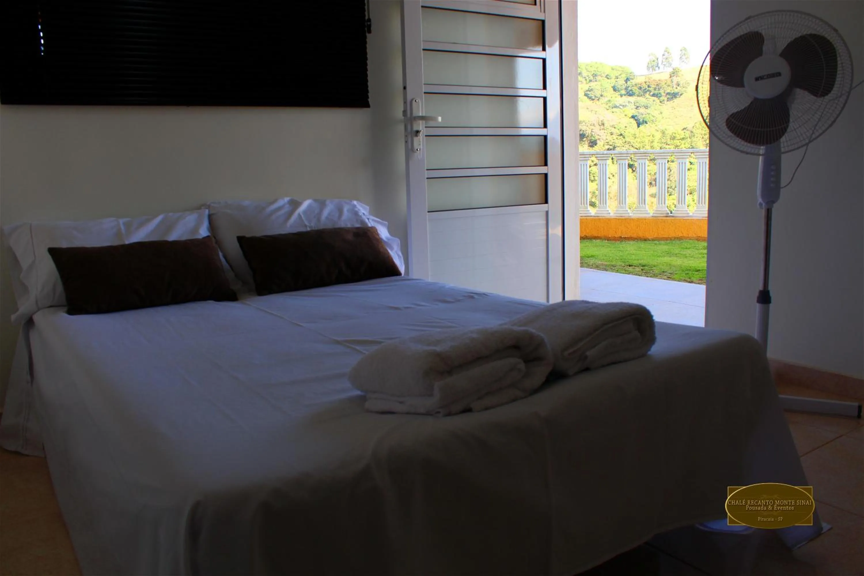 Bed in Chalé Recanto Monte Sinai
