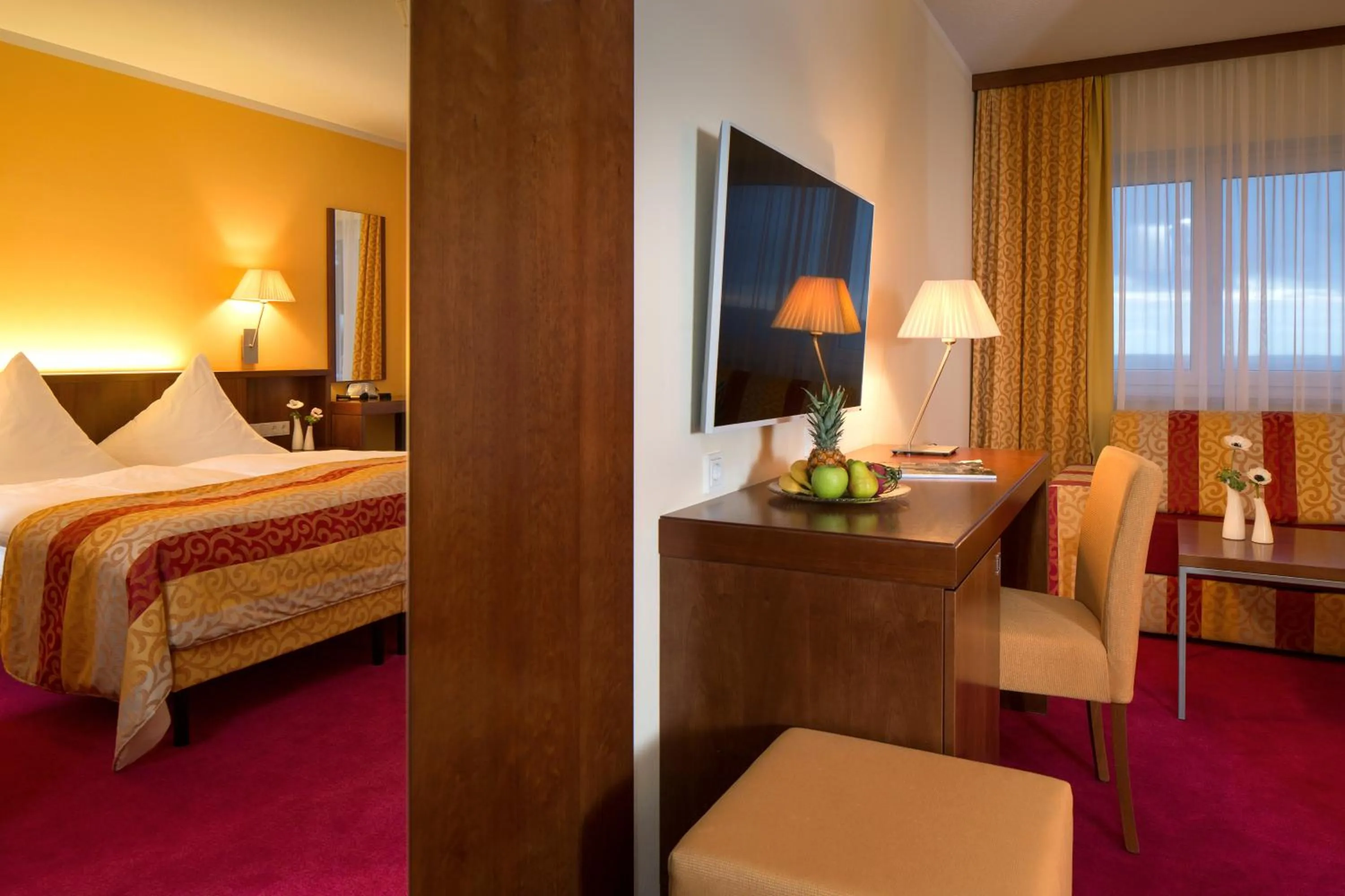 Decorative detail, Bed in Hotel-Restaurant Distlerhof