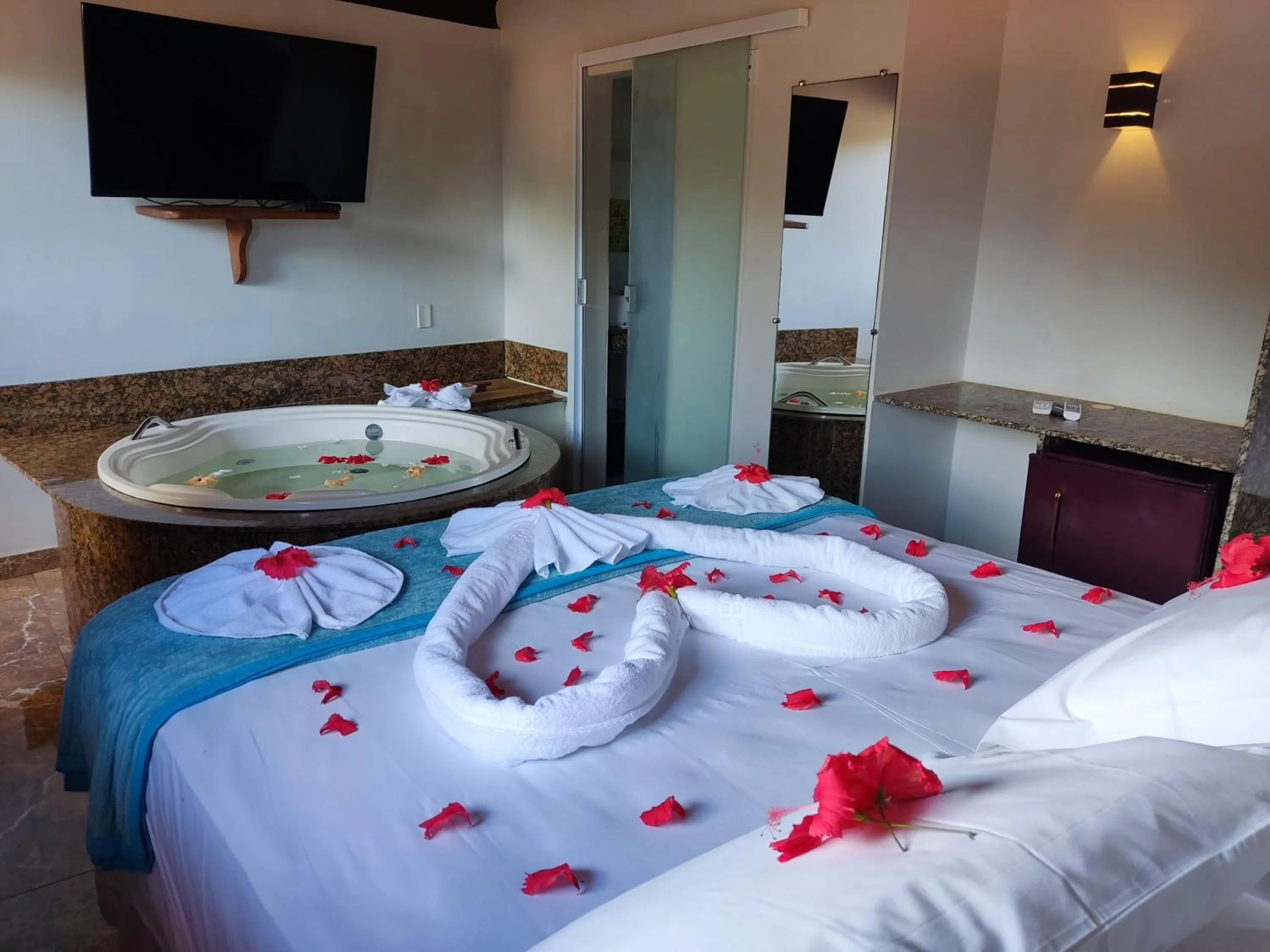 TV and multimedia, Bed in Pousada Recanto da Concha