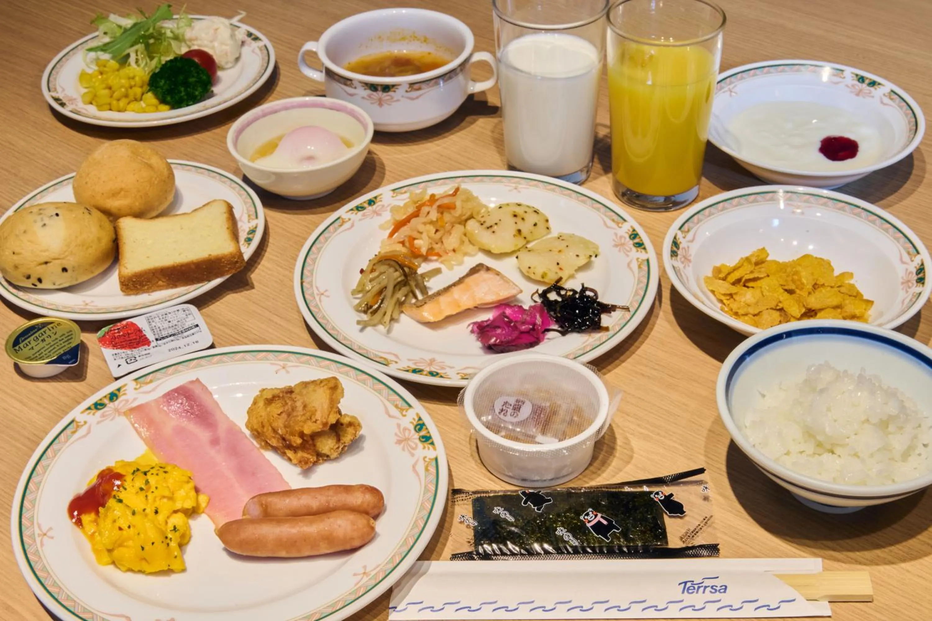 Buffet breakfast in Hotel Kumamoto Terrsa