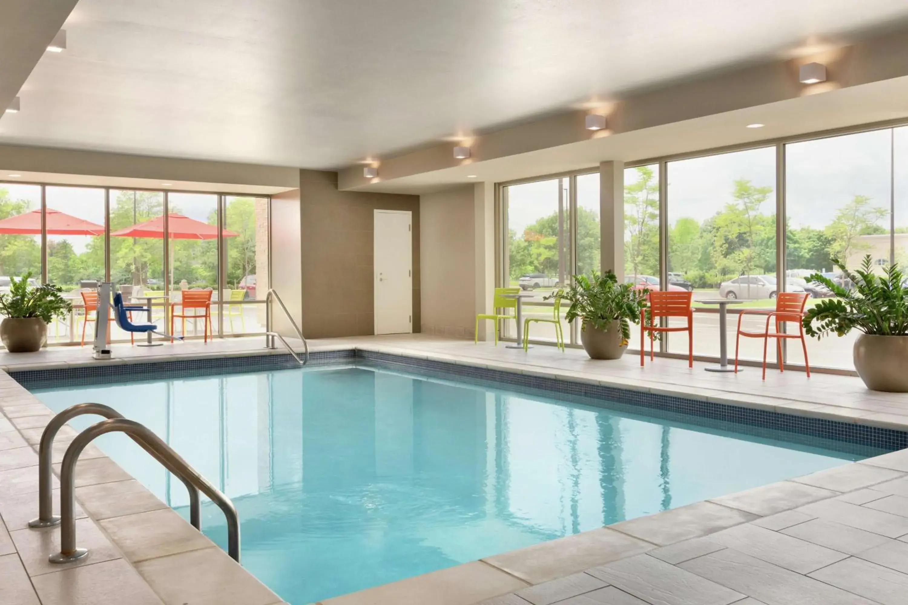Pool view in Home2 Suites By Hilton Columbus Dublin Pool view in Home2 Suites By Hilton Columbus Dublin