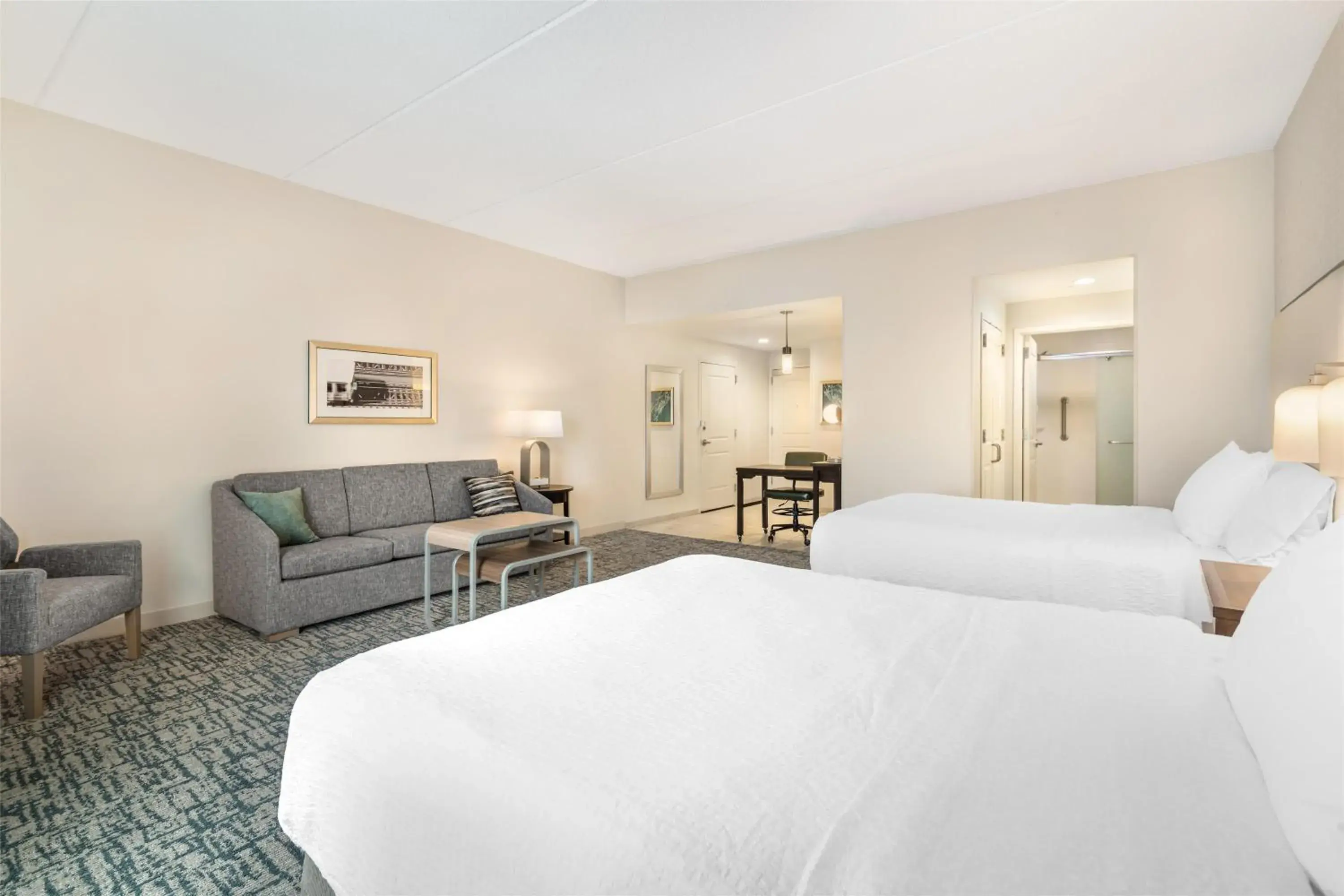 Living room, Bed in Homewood Suites By Hilton Schenectady Living room, Bed in Homewood Suites By Hilton Schenectady