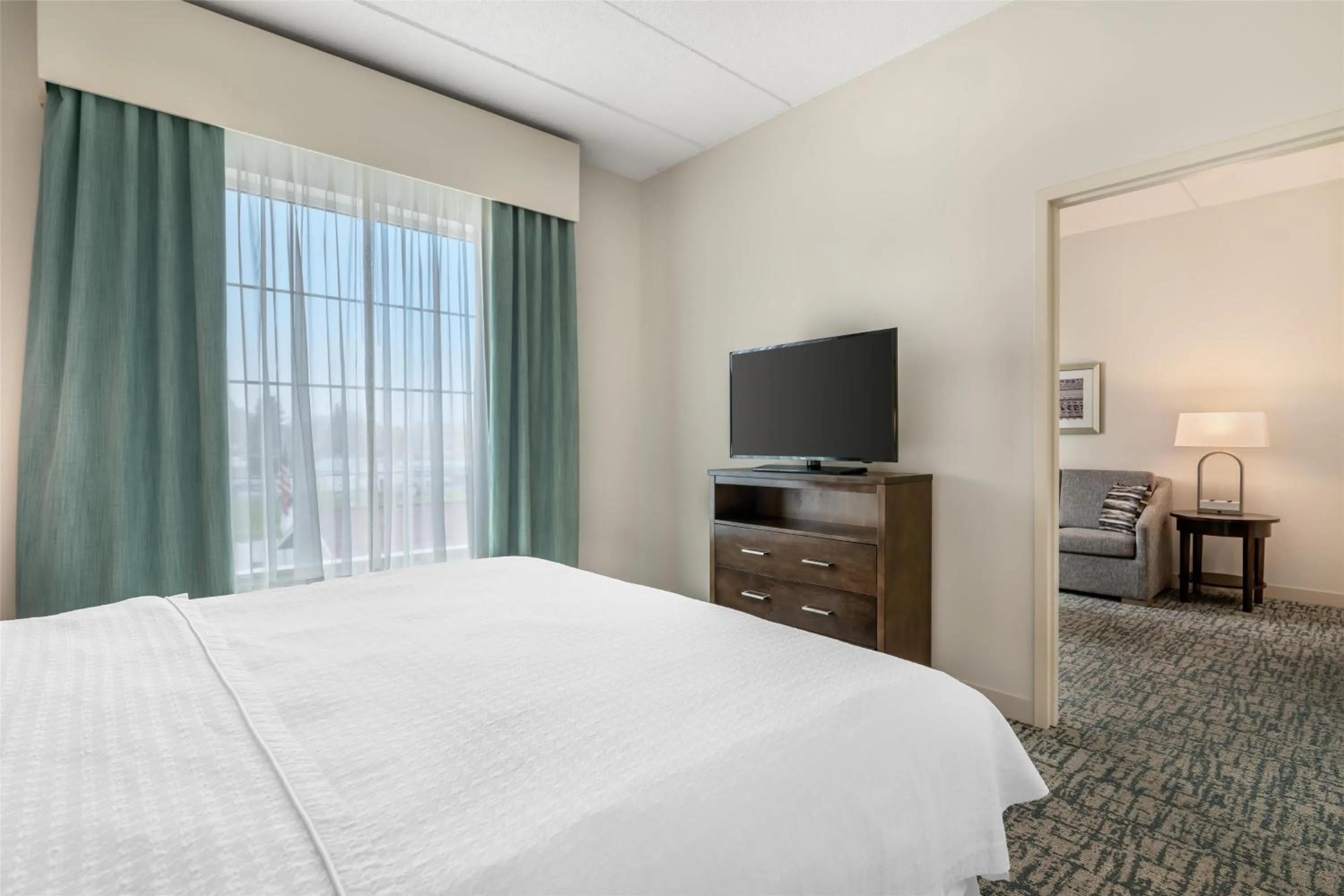 Bed in Homewood Suites By Hilton Schenectady