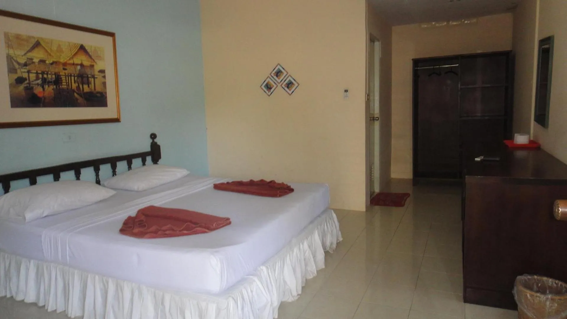 Bed in Tropical Garden Bungalow