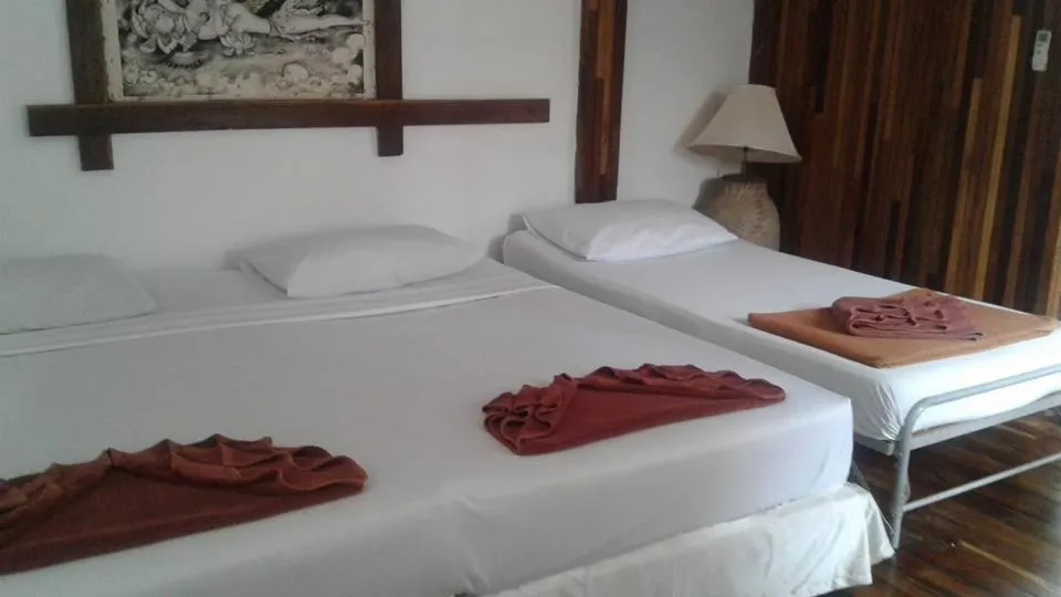 Bed in Tropical Garden Bungalow