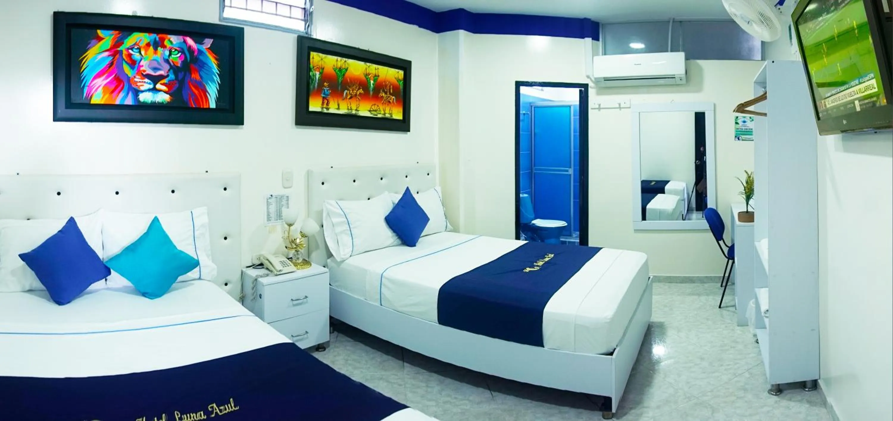 Bed in Hotel Luna Azul