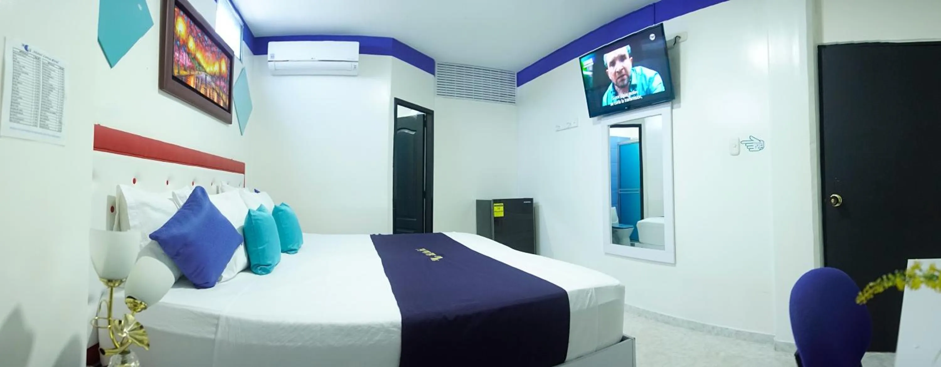 Bed in Hotel Luna Azul