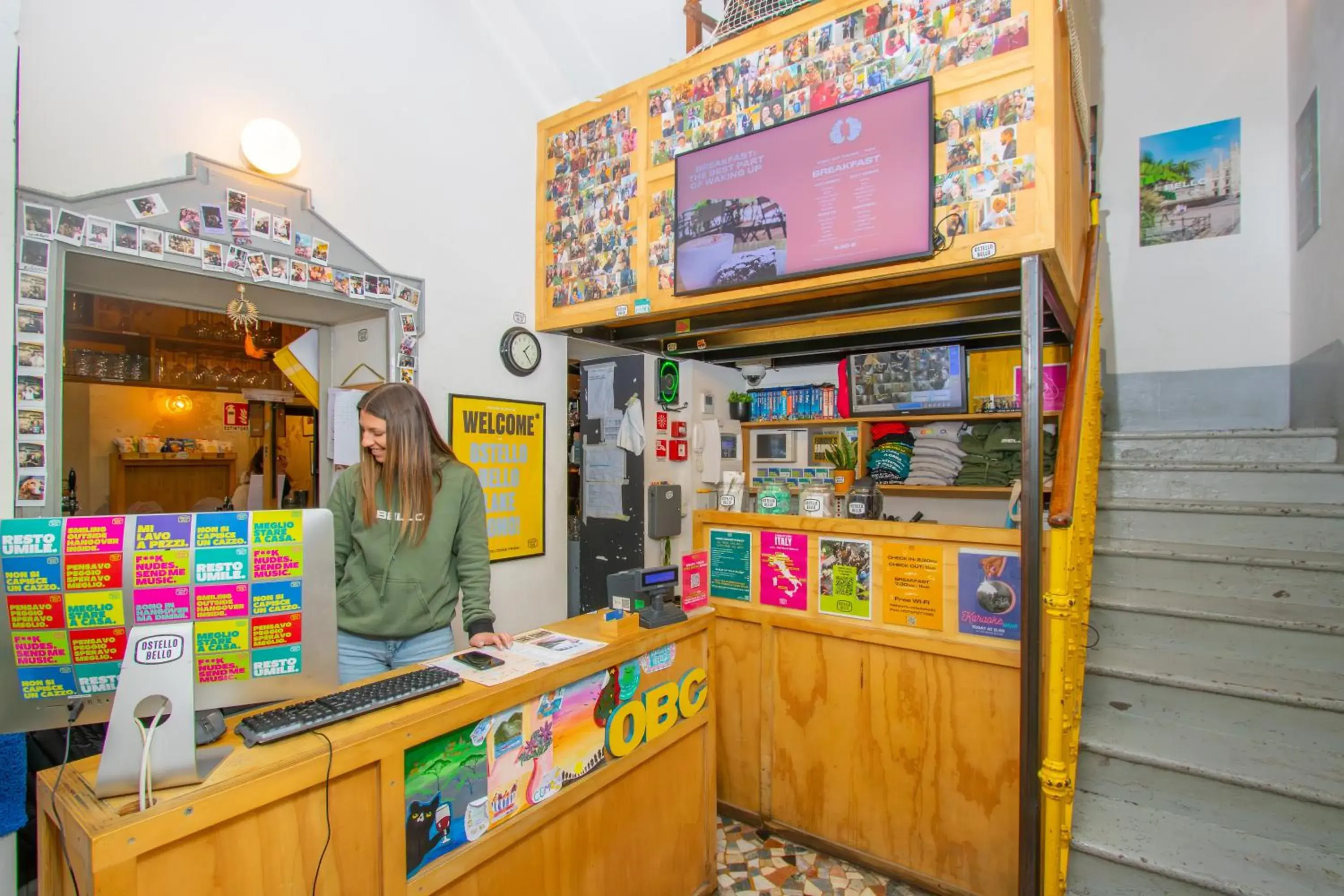 Lobby or reception in Ostello Bello Lake Como Lobby or reception in Ostello Bello Lake Como