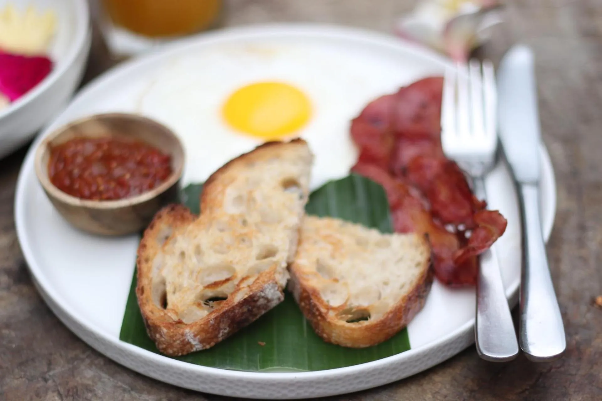 Continental breakfast in Bali Full Moon Guest House