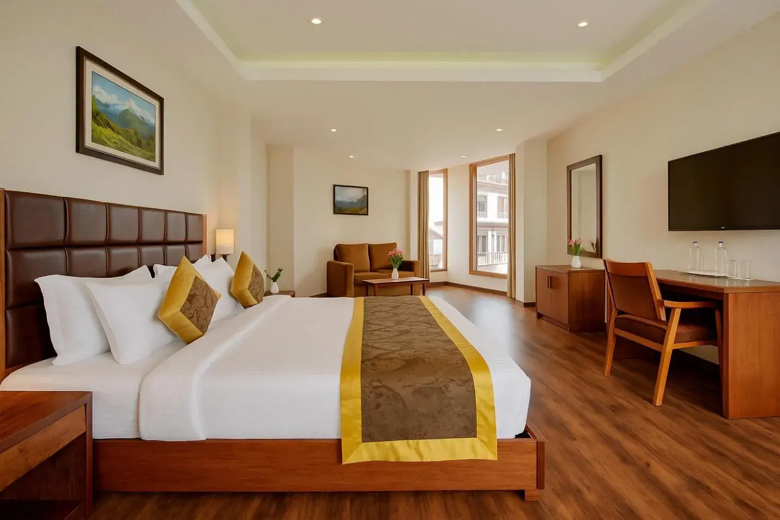 Bed in Summit Ttakshang Residency Hotel & Spa Mg Marg Bed in Summit Ttakshang Residency Hotel & Spa Mg Marg