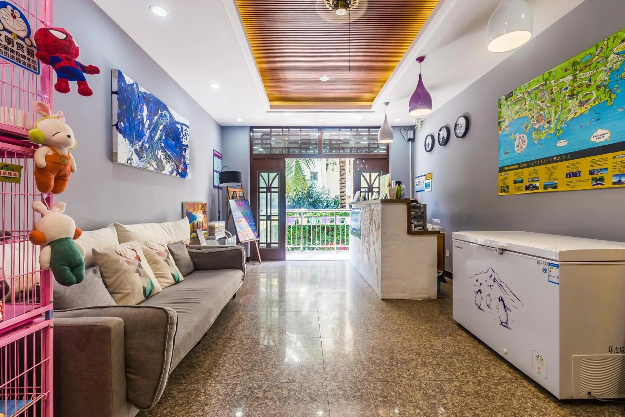 Lobby or reception in Sanya Passion fruit Inn