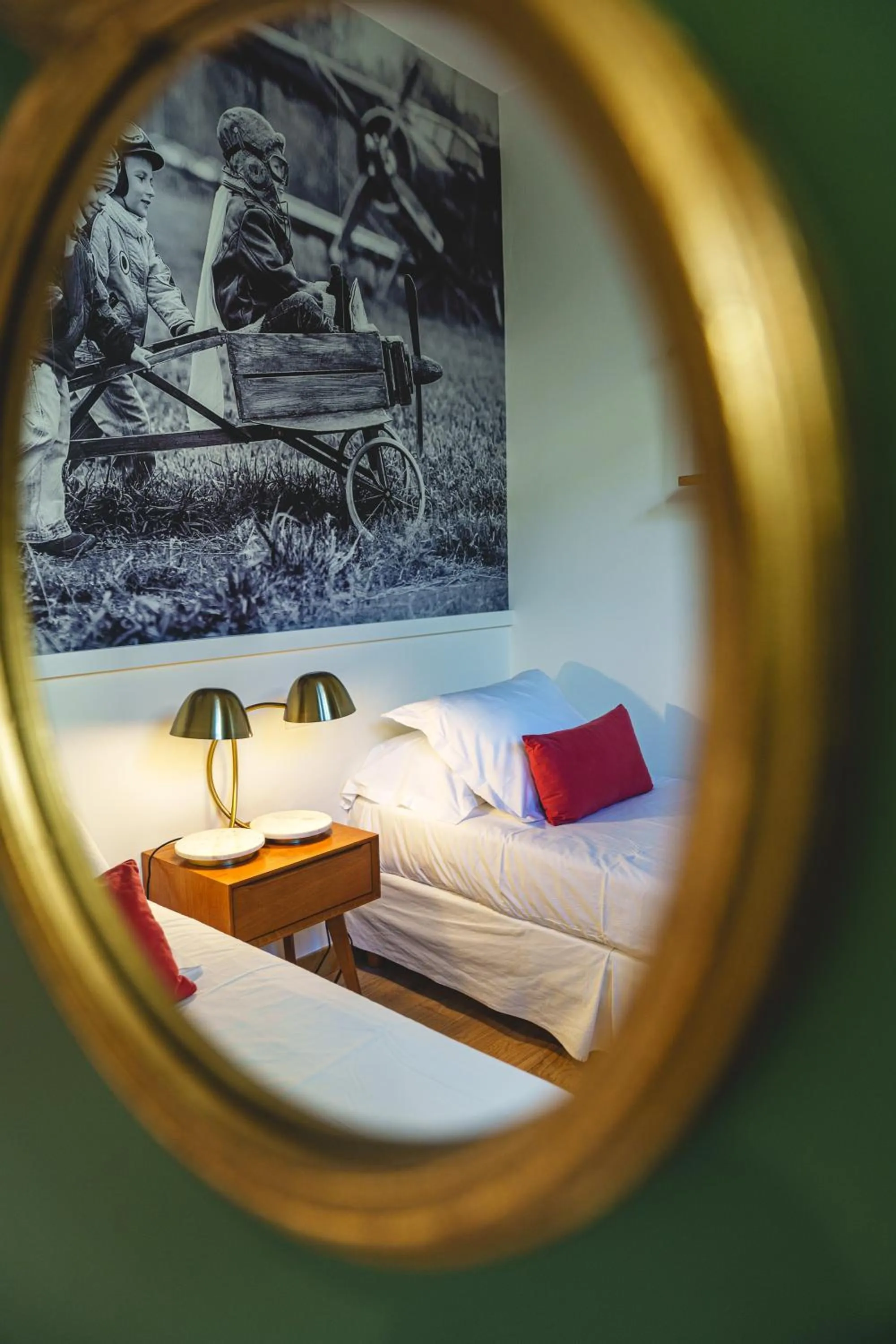 Decorative detail, Bed in The Originals Boutique, Hôtel Le Londres, Saumur