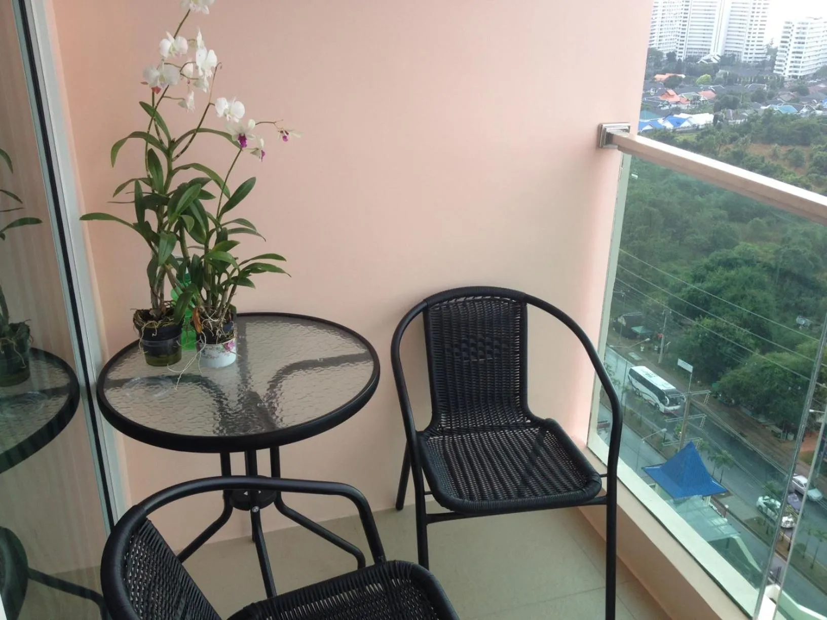 Patio in Grande Caribbean Resort 17th floor by Bell-Turner