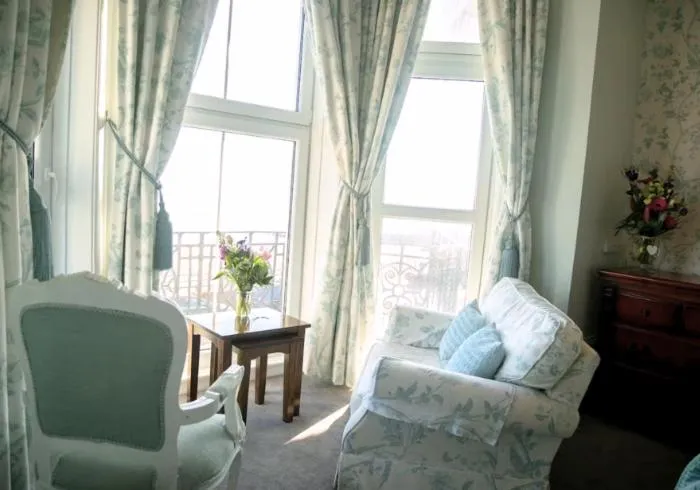 Seating area in East Beach Hotel