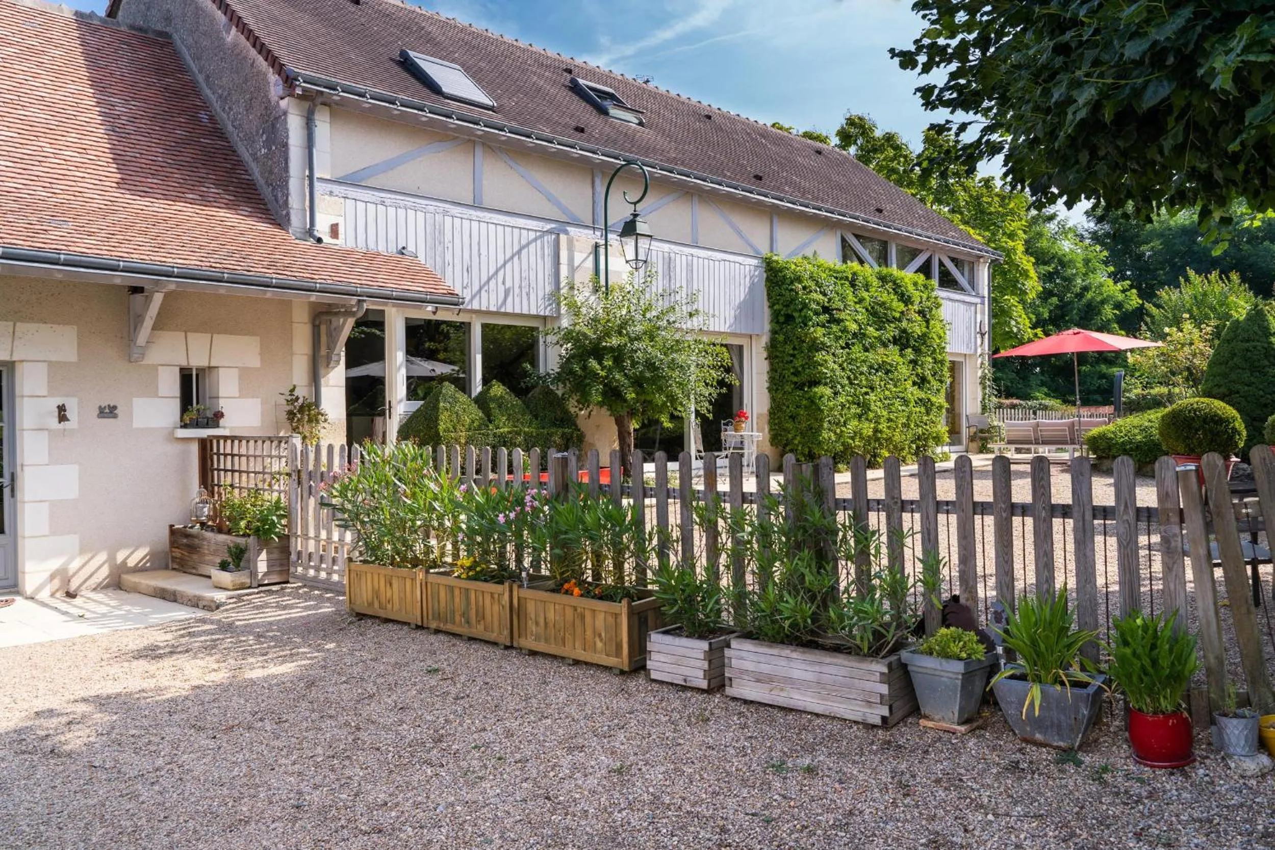 Garden in Le Clos de La Rousselière B and B