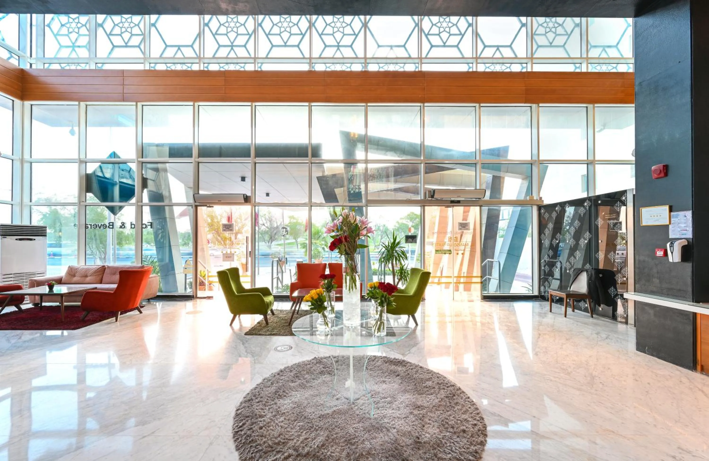 Seating area in Al Mansour Suites Hotel