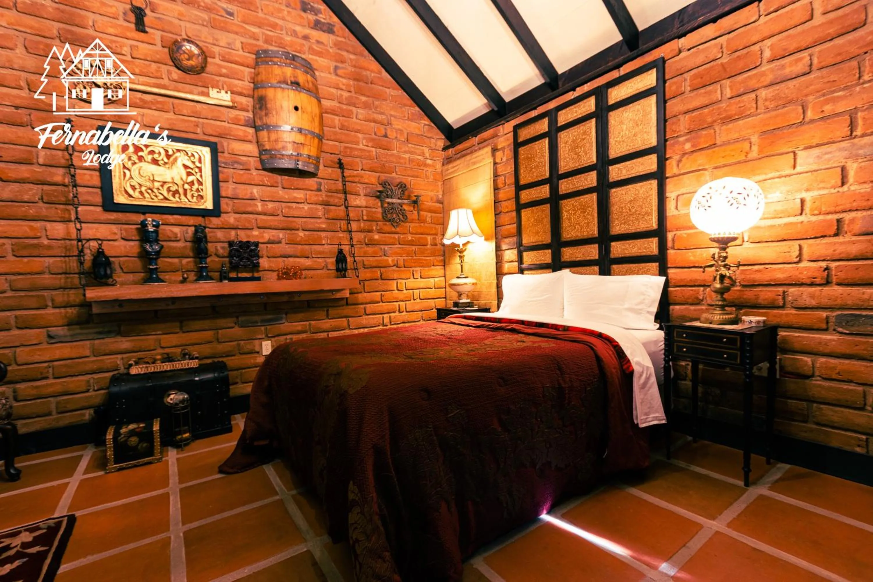 Bed in Fernabella's Lodge