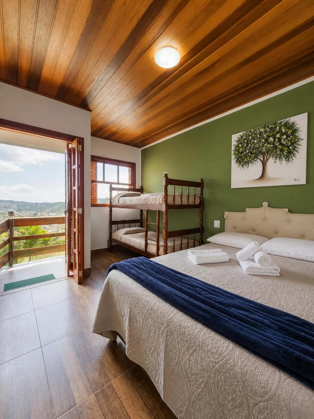 Bed in Pousada Araucária Village