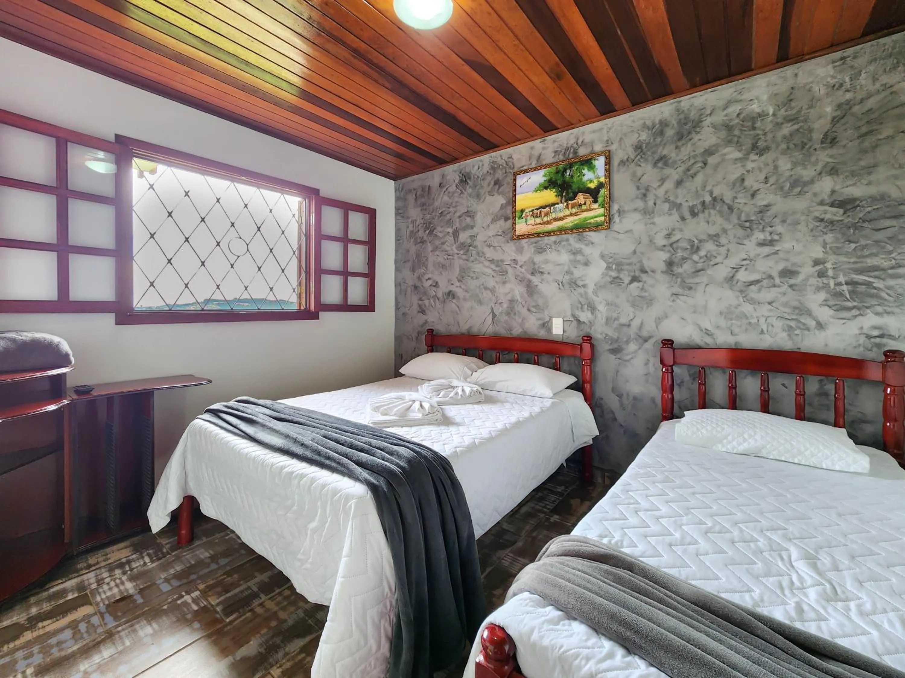 Bed in Pousada Araucária Village