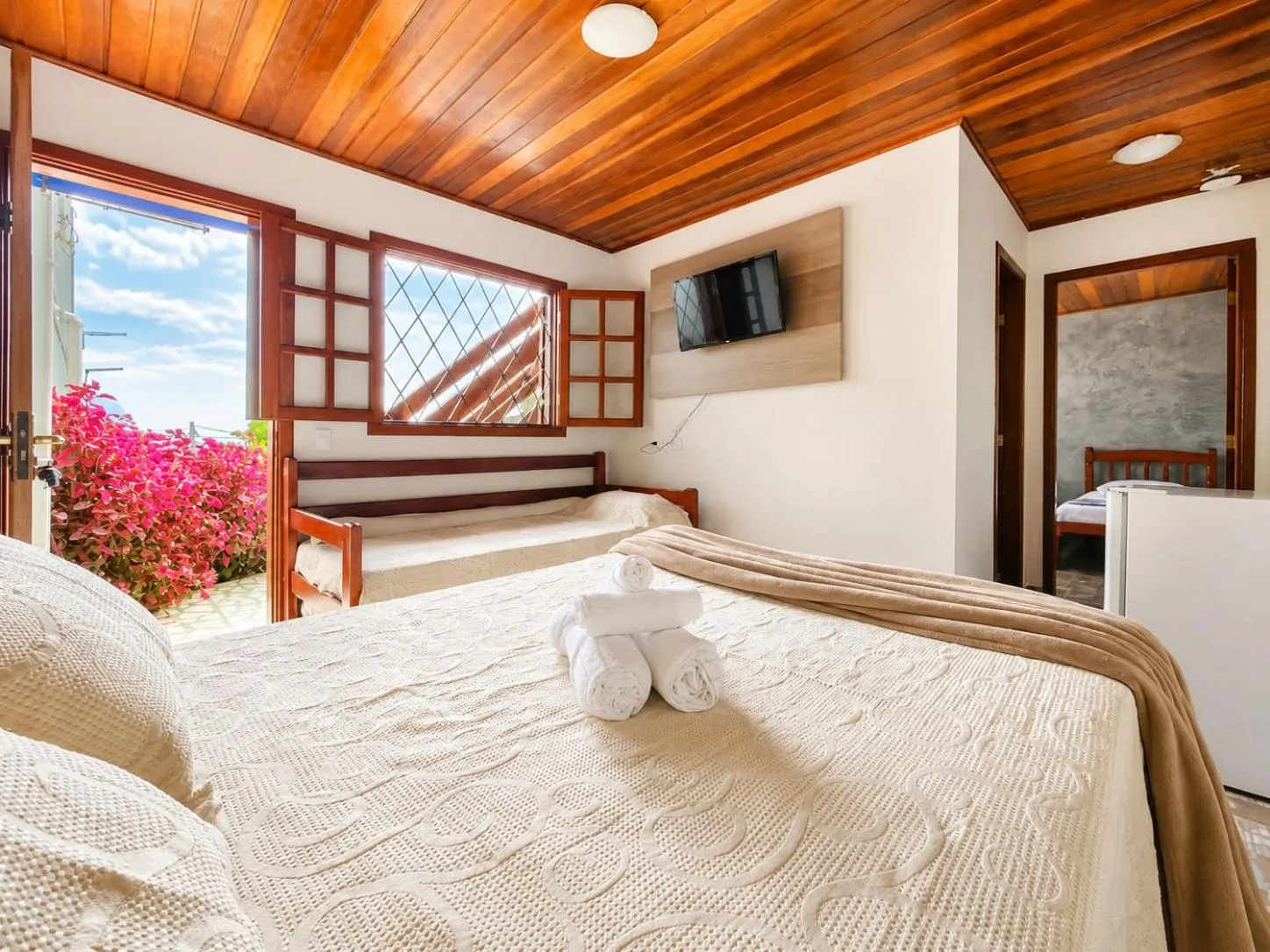 Bed in Pousada Araucária Village
