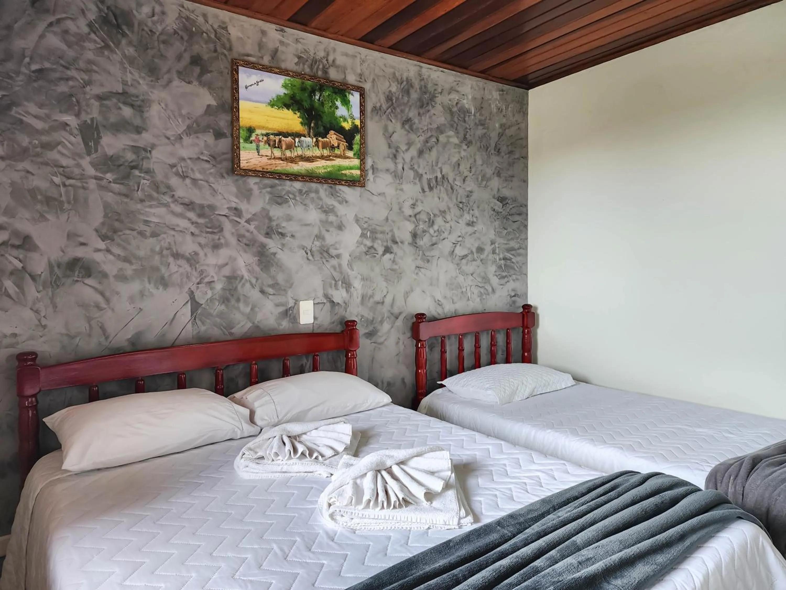 Bed in Pousada Araucária Village