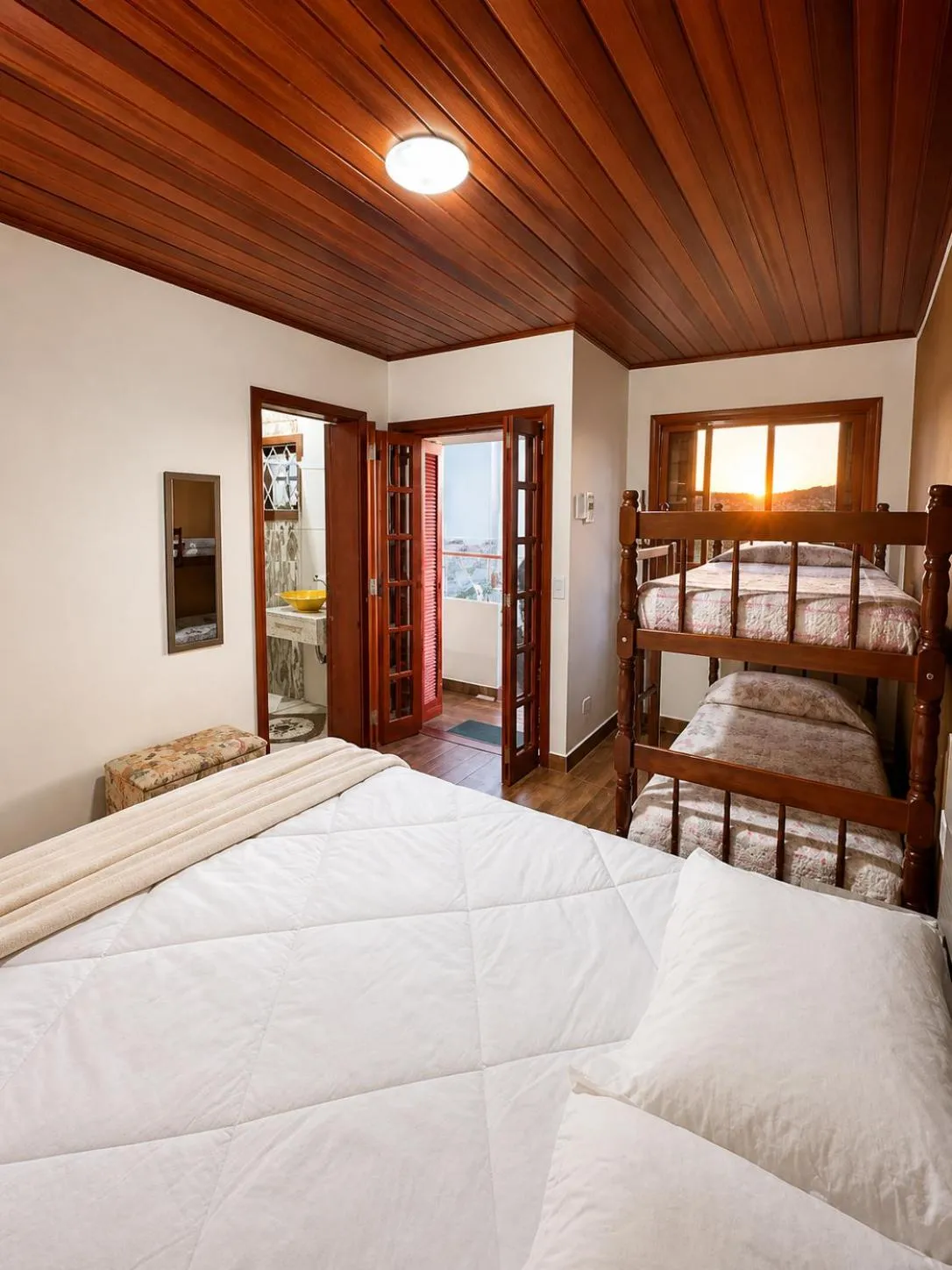 Bed in Pousada Araucária Village