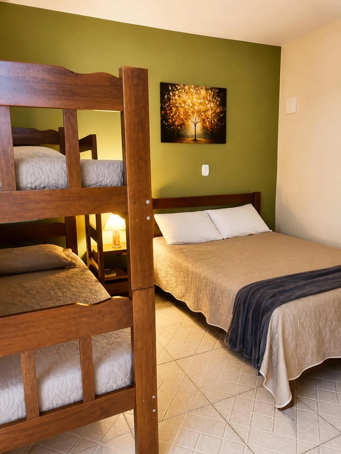 Bed in Pousada Araucária Village