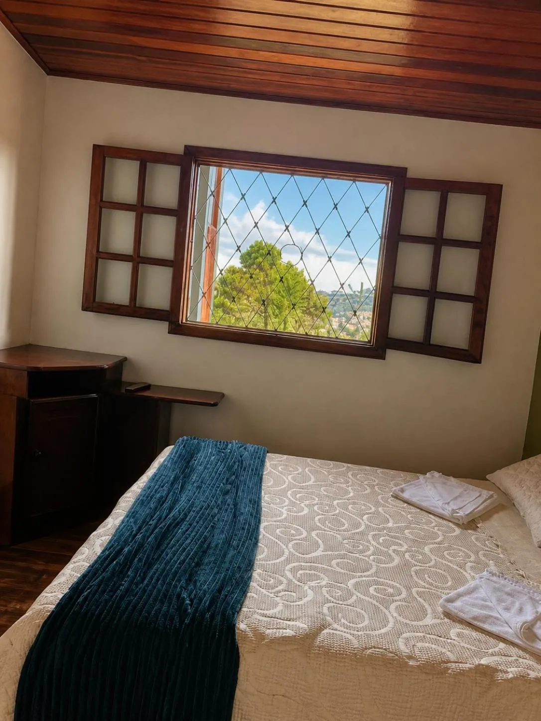Bed in Pousada Araucária Village