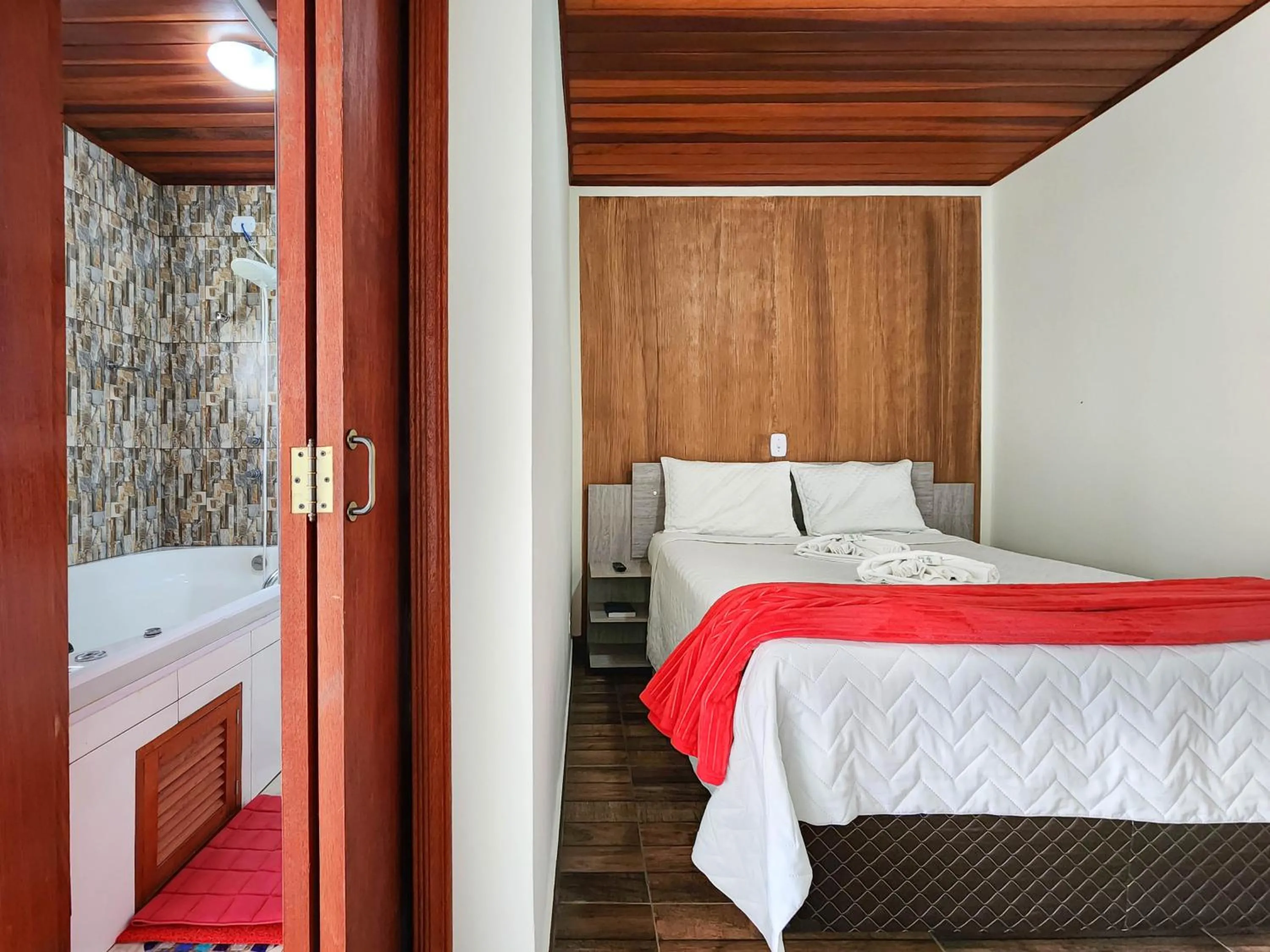 Bed in Pousada Araucária Village