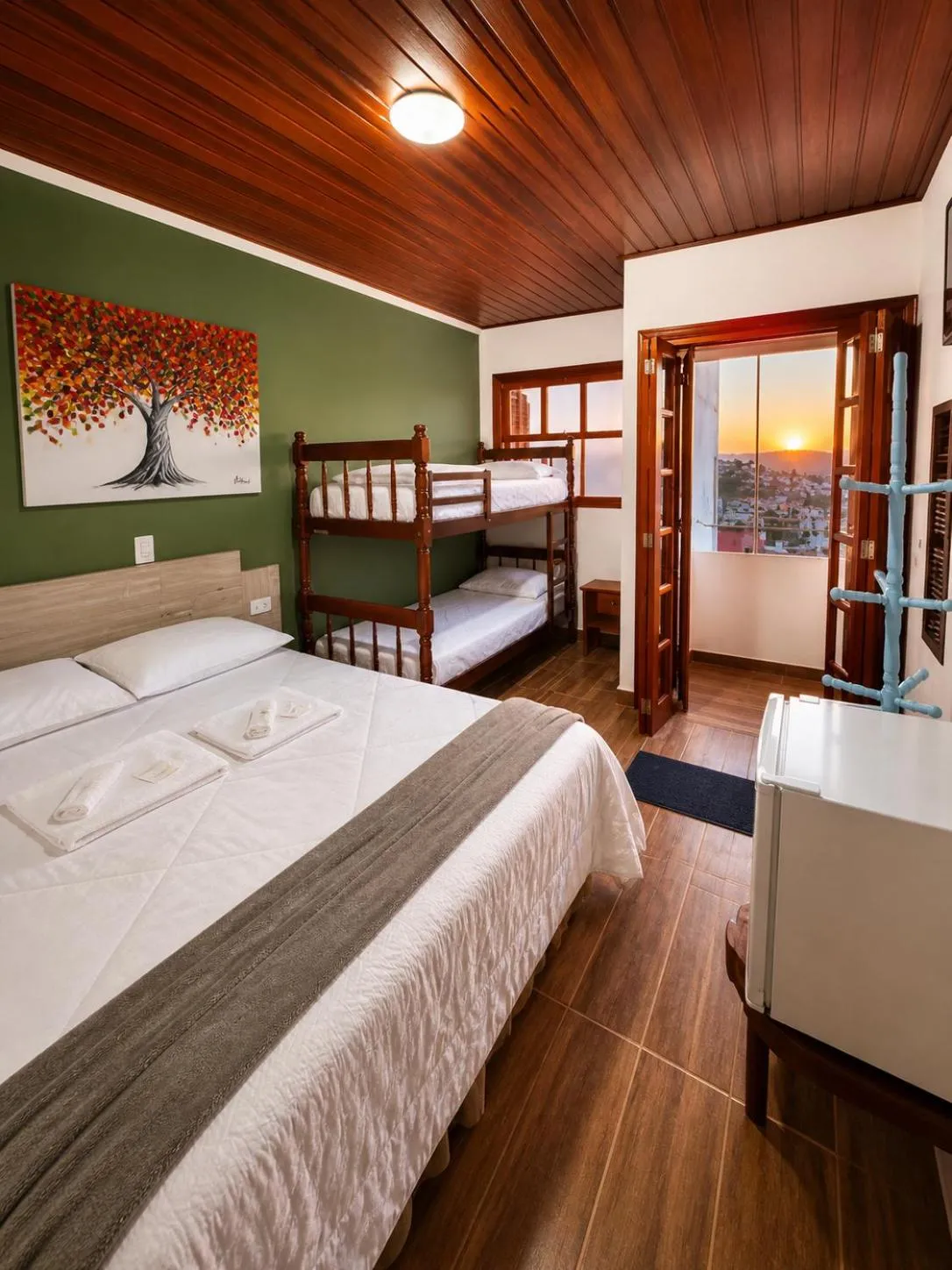 Bed in Pousada Araucária Village