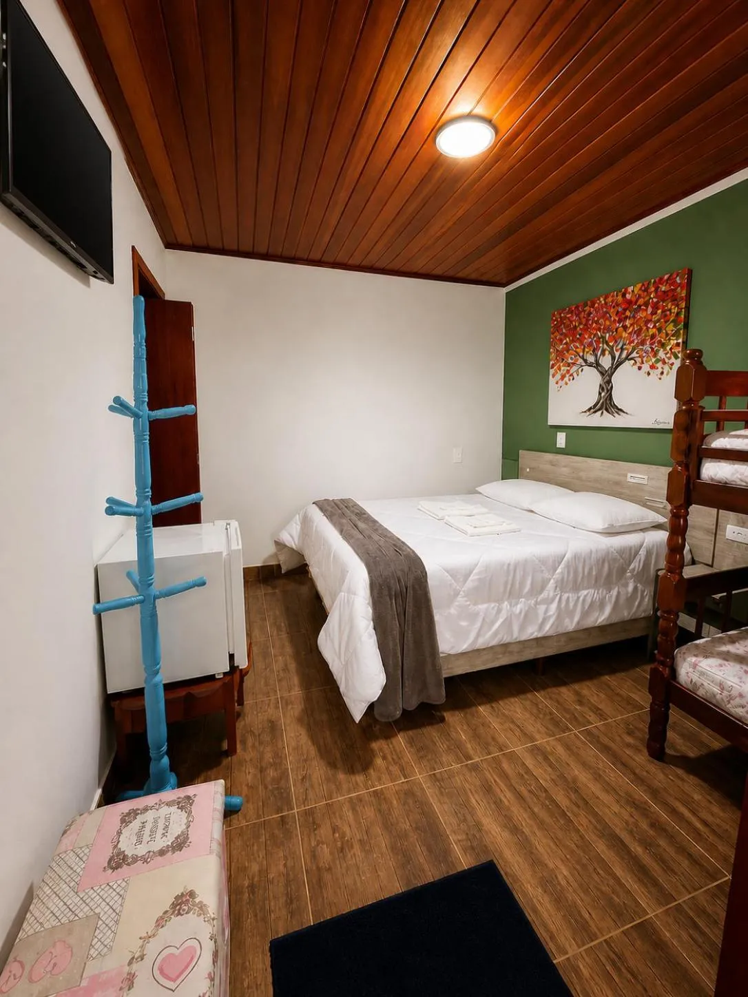 Bed in Pousada Araucária Village