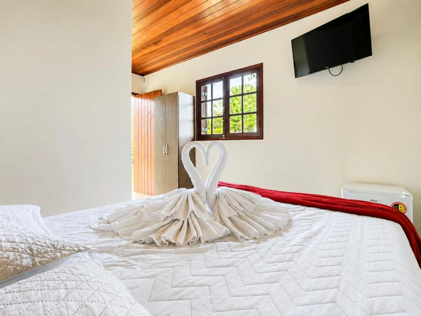 Bed in Pousada Araucária Village