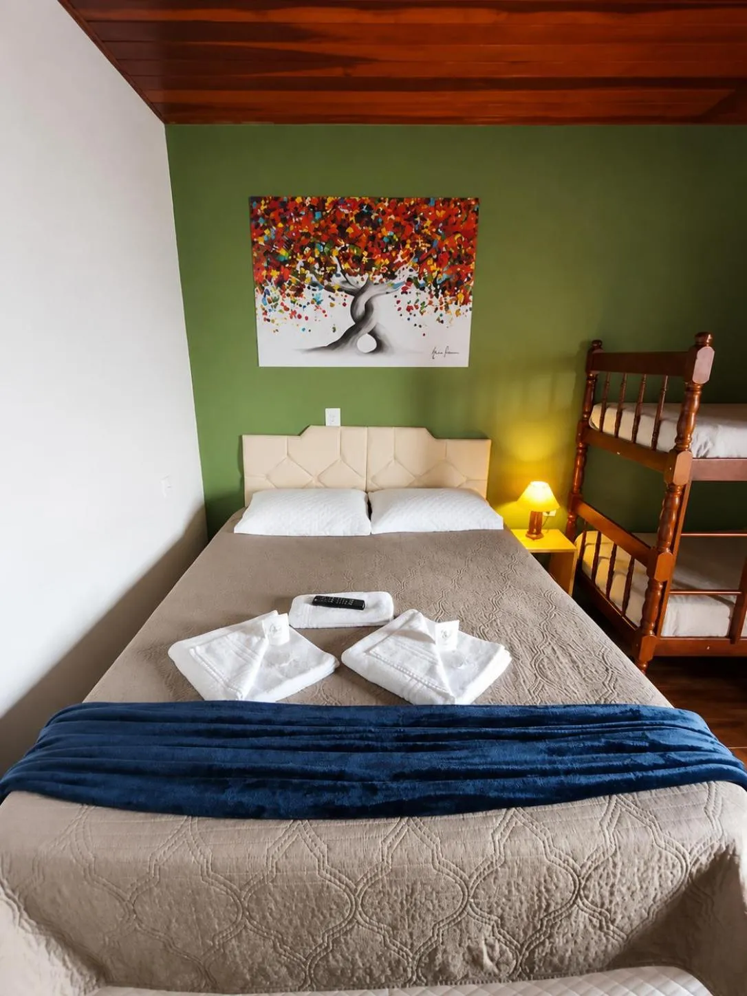 Bed in Pousada Araucária Village
