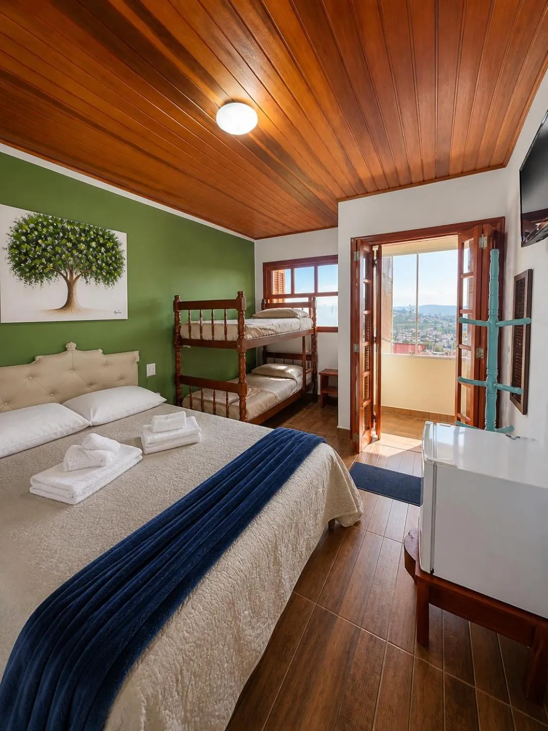 Bed in Pousada Araucária Village