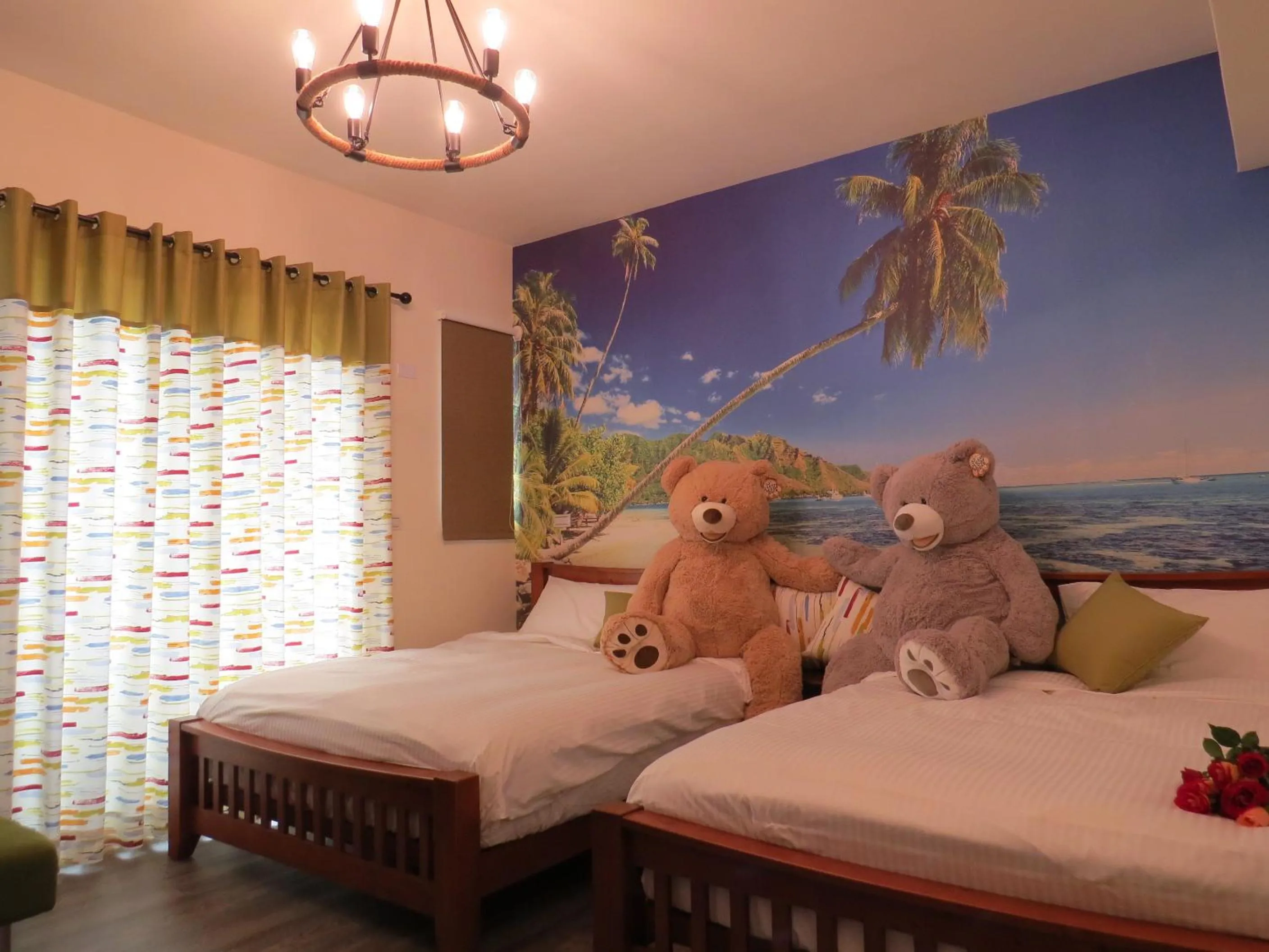 Decorative detail, Bed in Hai Yang Homestay