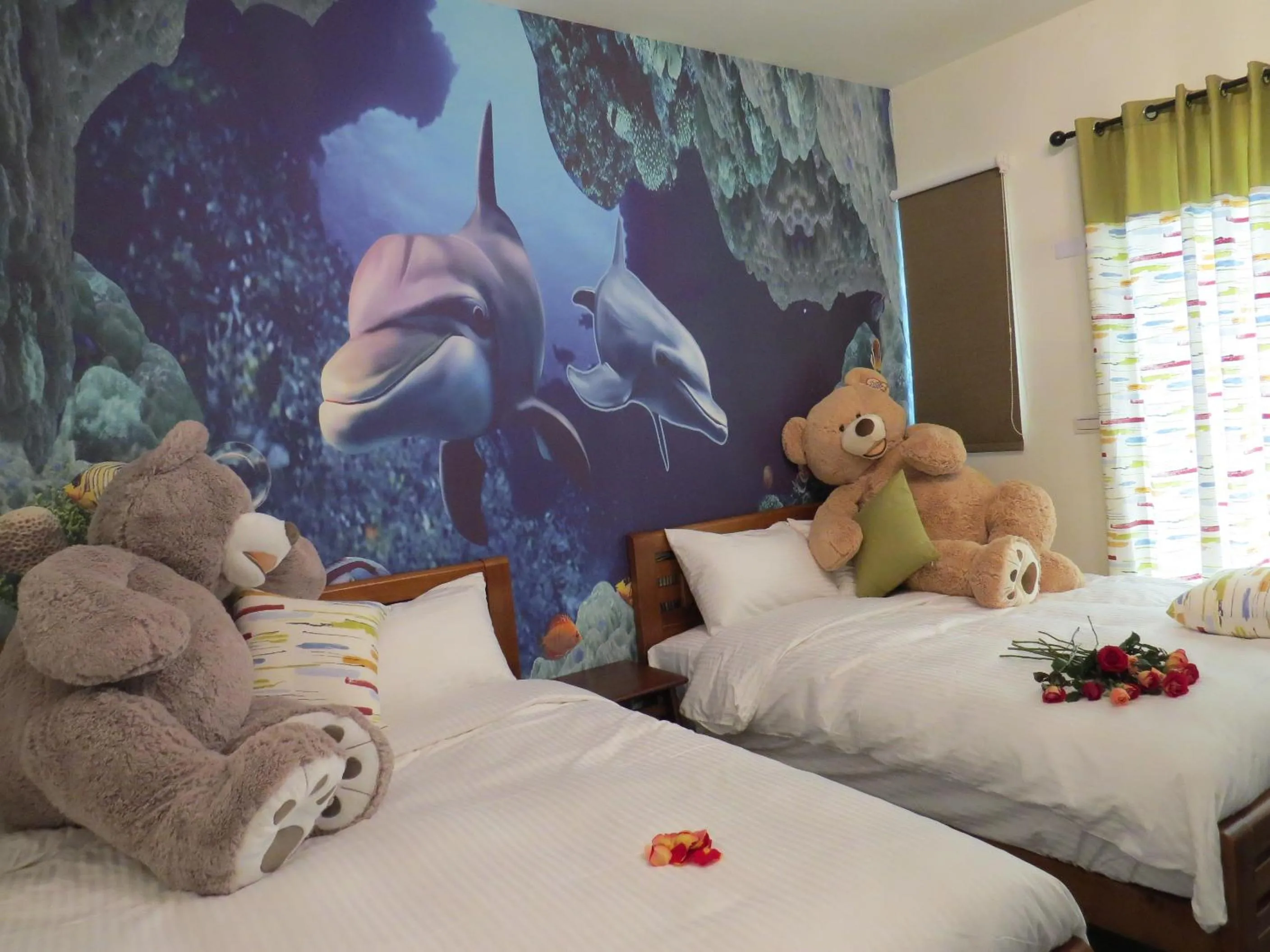 Decorative detail, Bed in Hai Yang Homestay