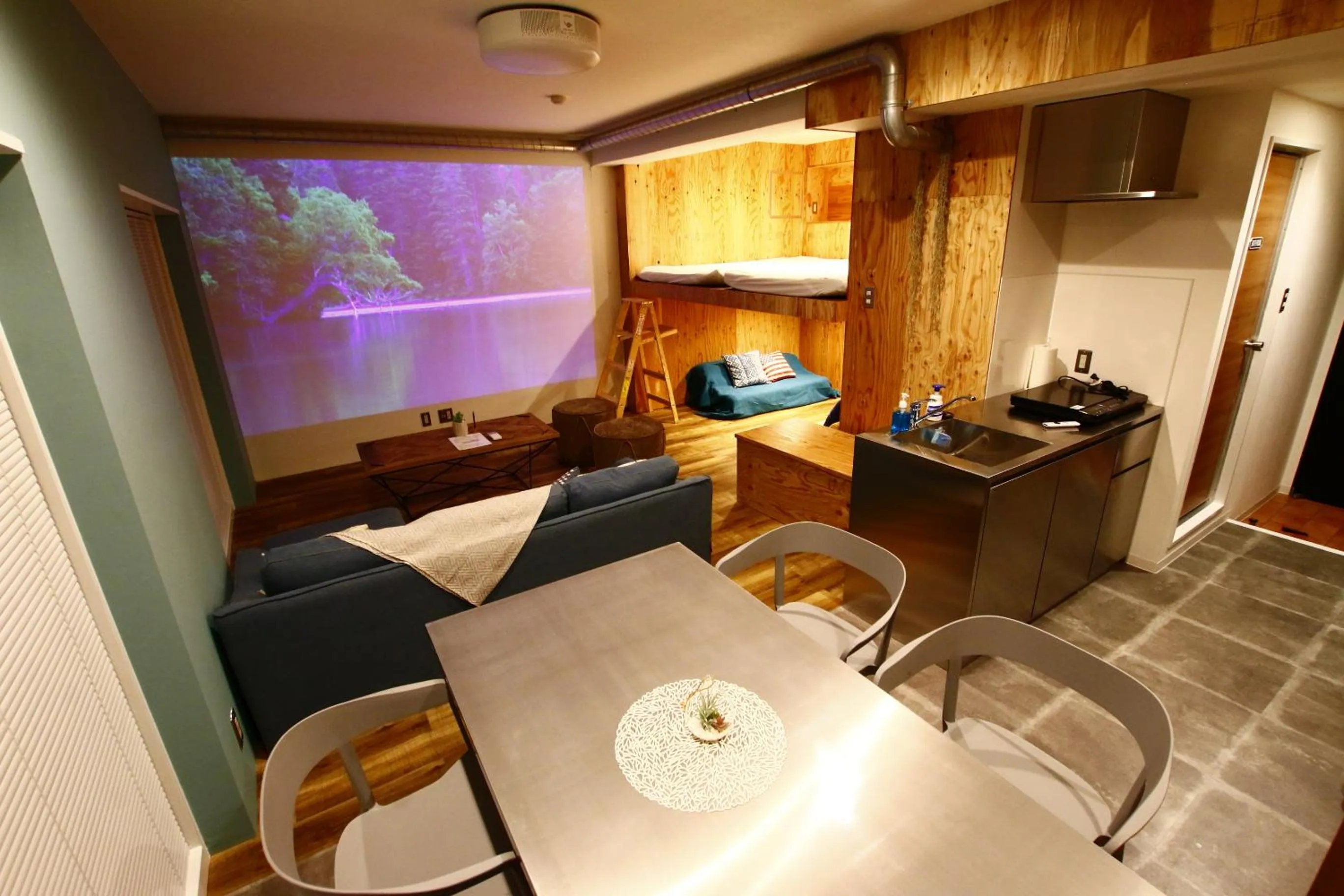 Dining area in 365BASE outdoor hostel