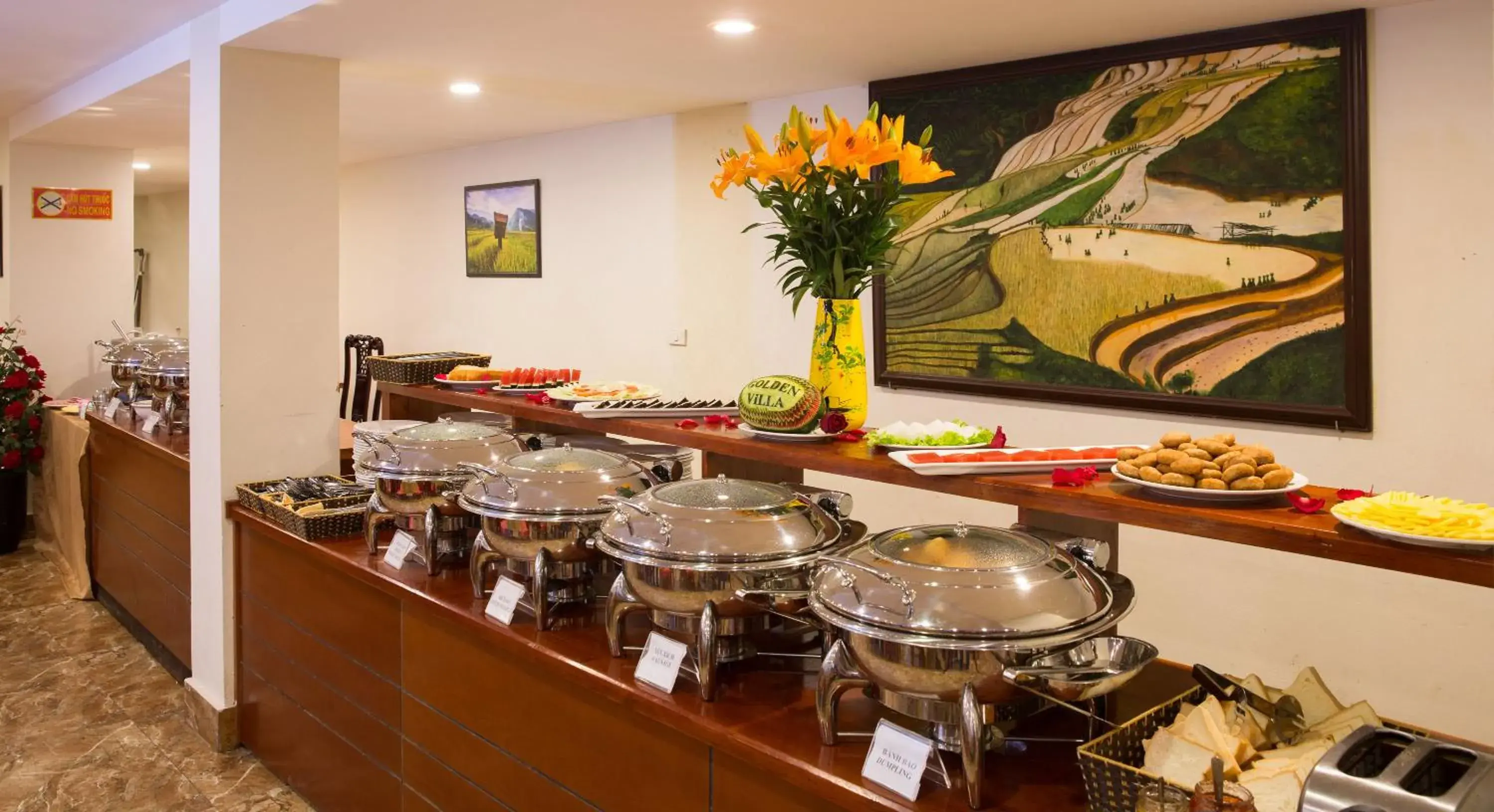 Buffet breakfast in Golden Villa Sapa Hotel Buffet breakfast in Golden Villa Sapa Hotel