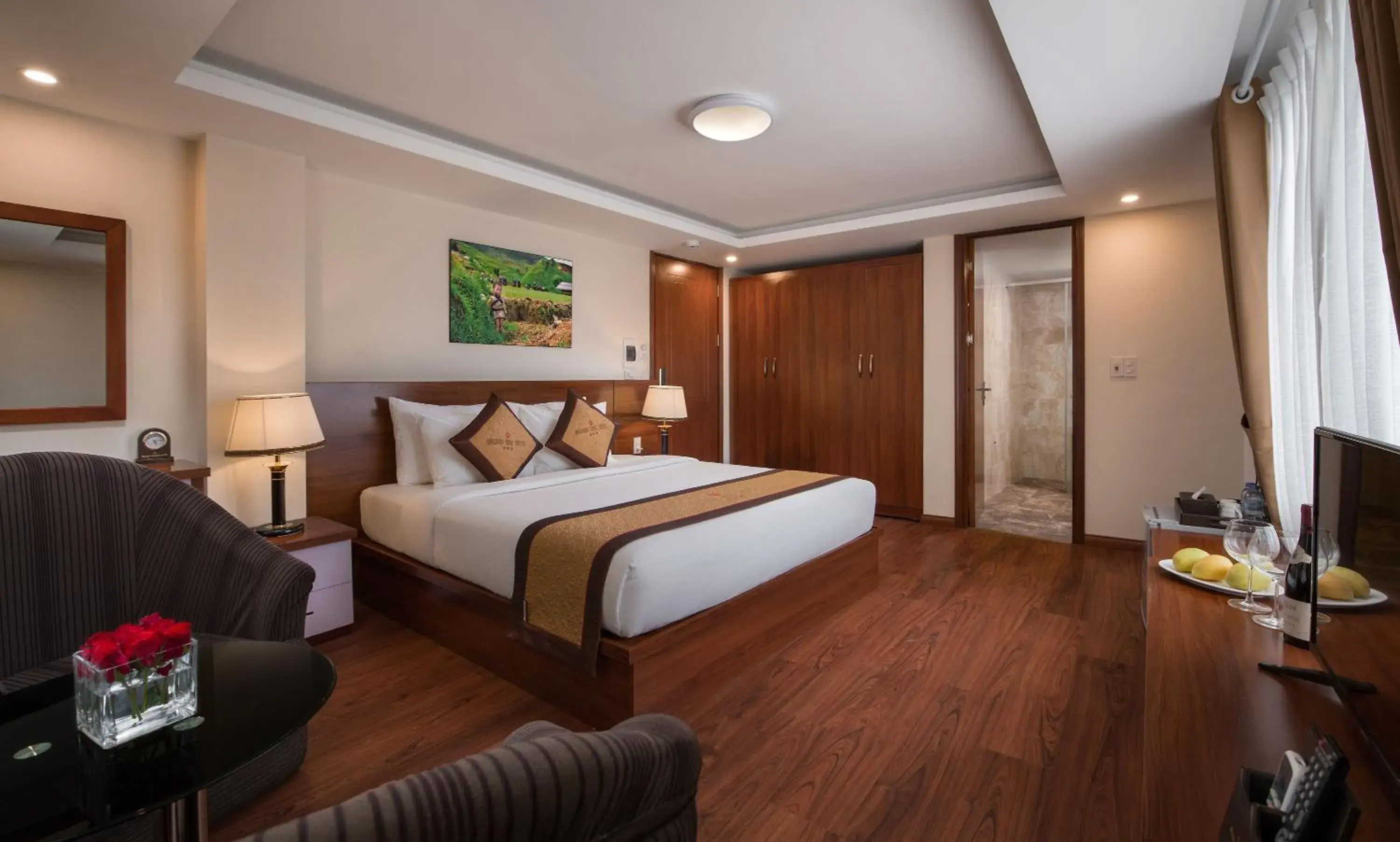 Bed in Golden Villa Sapa Hotel Bed in Golden Villa Sapa Hotel