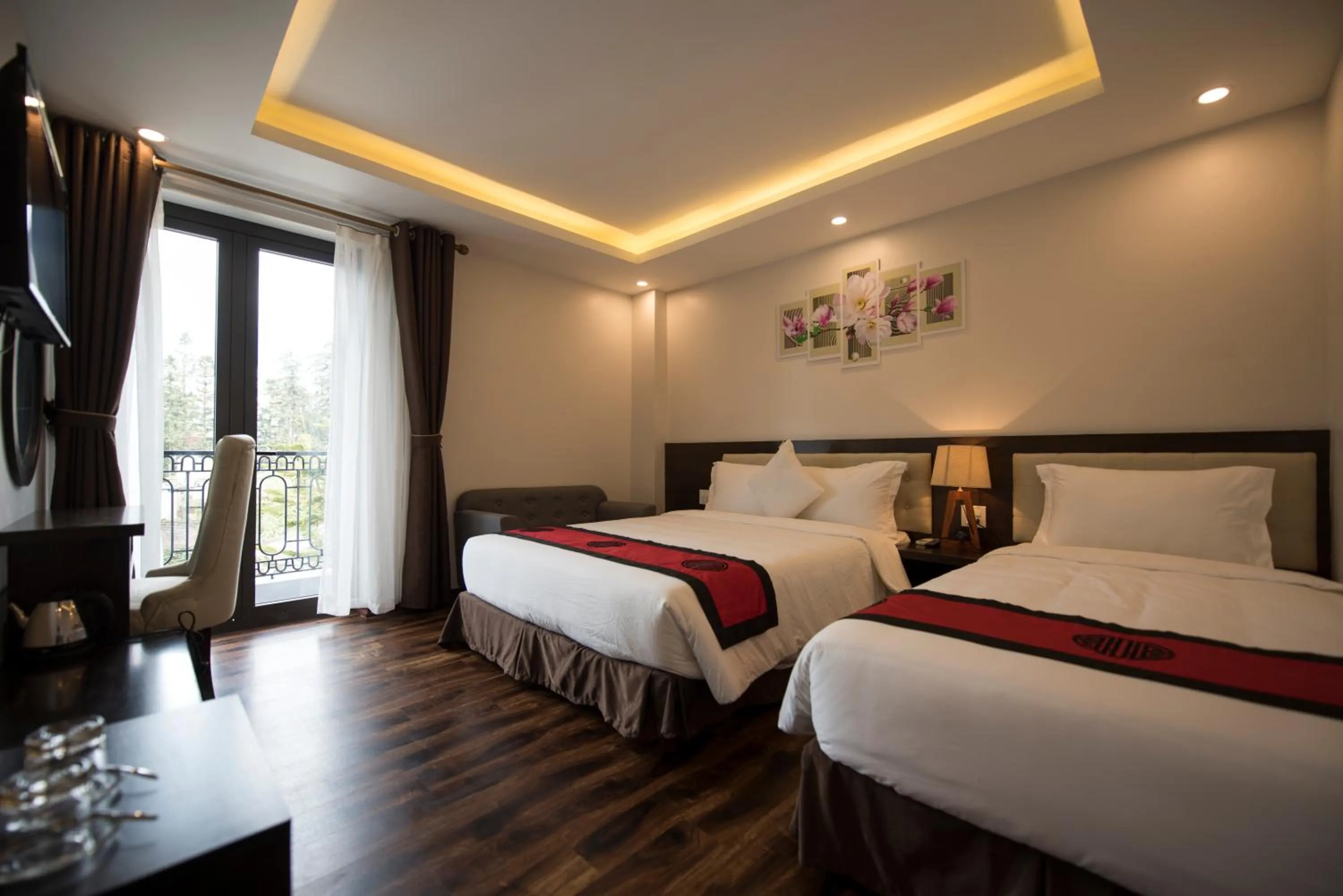 Landmark view, Bed in Sapa Wings Hotel
